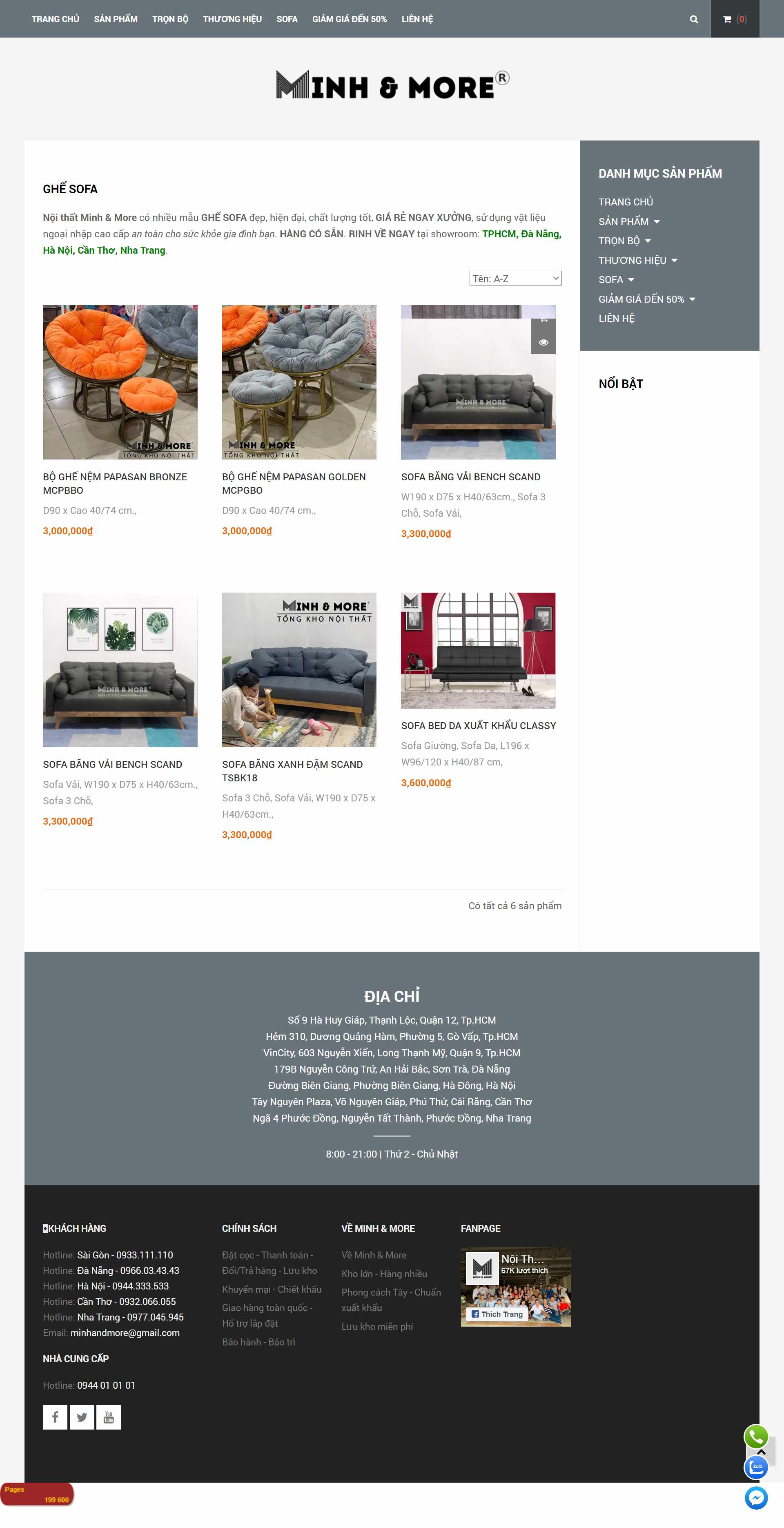 [thanhlysofa] Thiết kế Website Web bán sofa - minhandmorecom