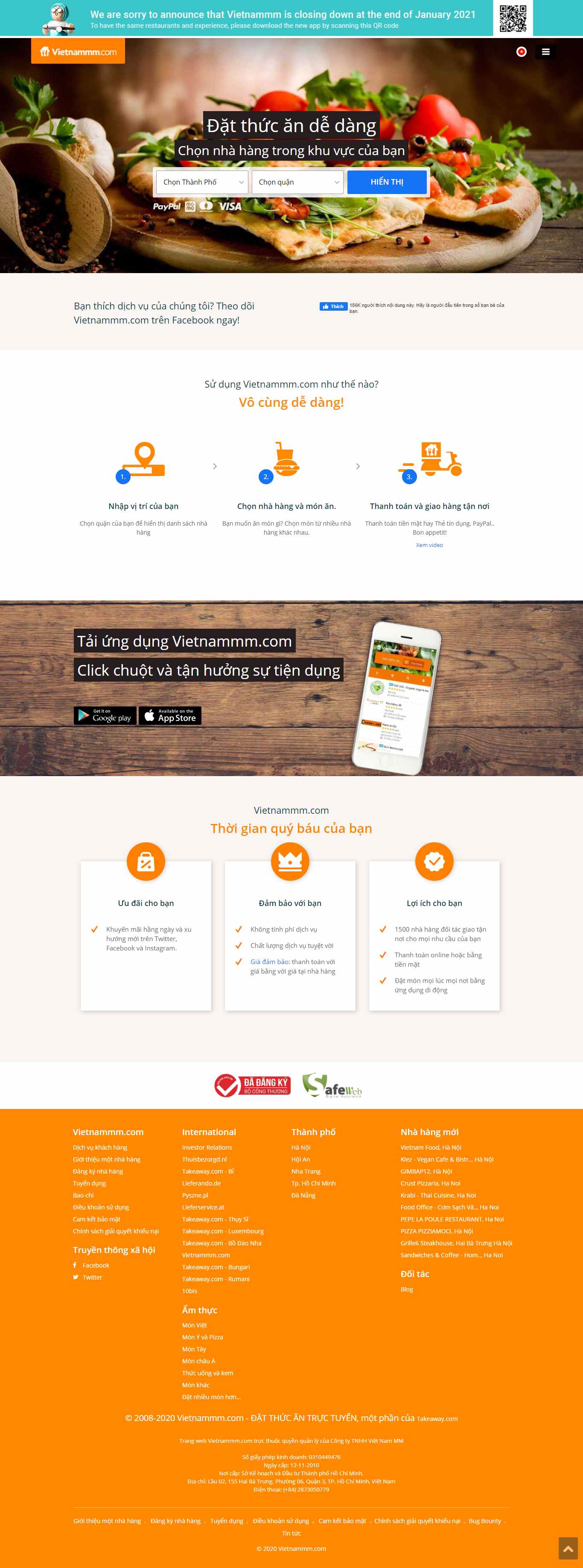 Thiết kế Website Web nhà hàng Ẩm thực - wwwvietnammmcom