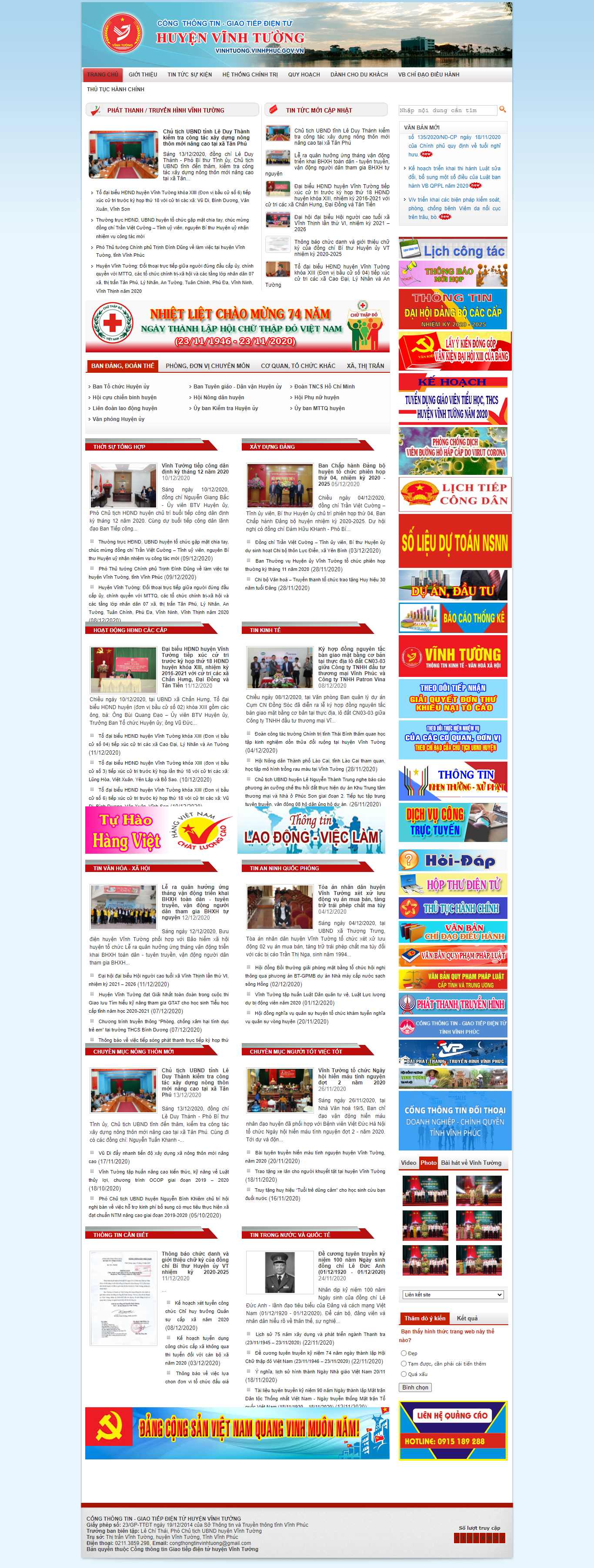 Thiết kế Website web cổng thông tin điện tử - vinhtuongvinhphucgovvn