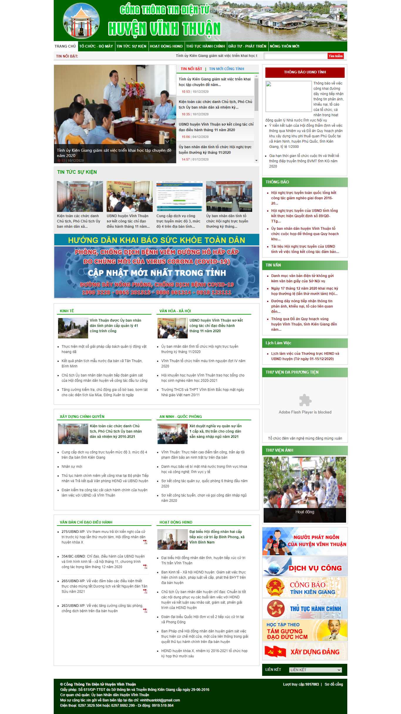 Thiết kế Website web cổng thông tin điện tử - vinhthuankiengianggovvn