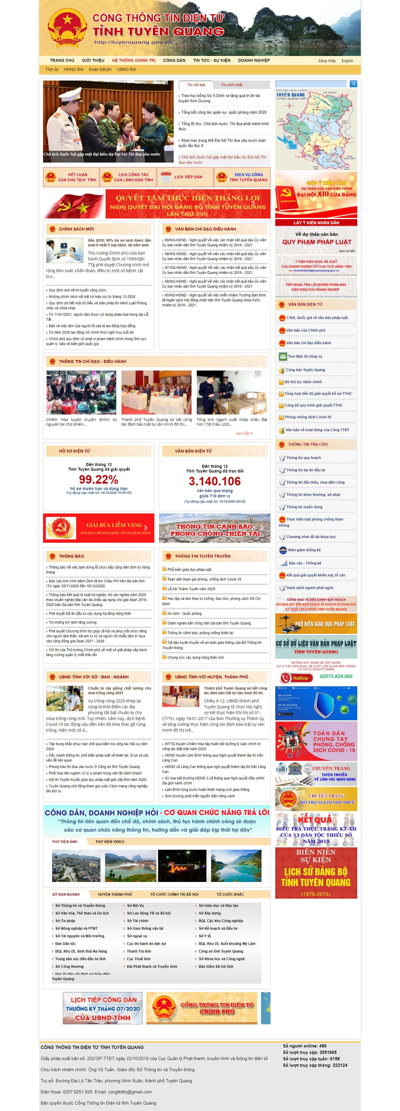 Thiết kế Website web cổng thông tin điện tử - tuyenquanggovvn