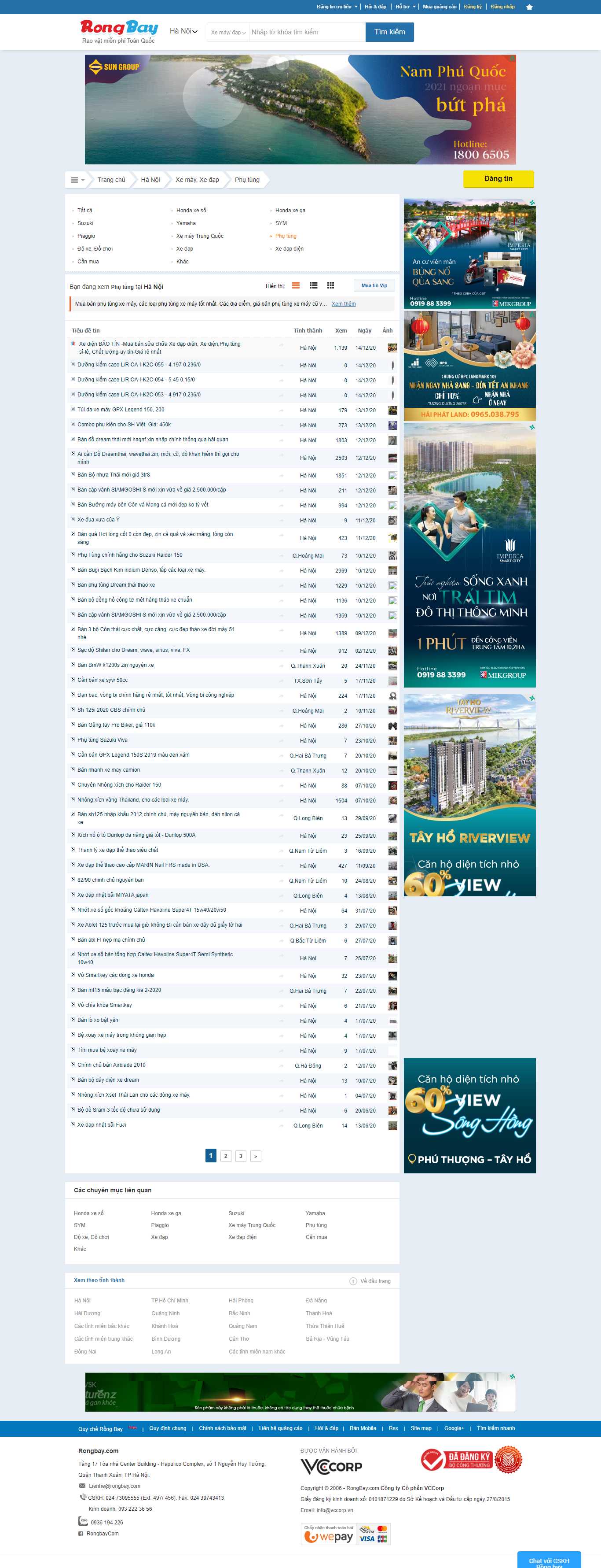 Thiết kế Website web phụ tùng xe máy - rongbaycom