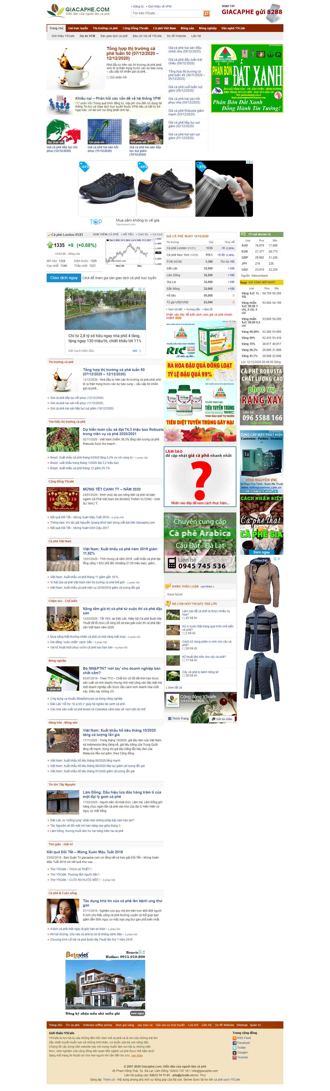 Thiết kế Website web quán coffee - giacaphecom