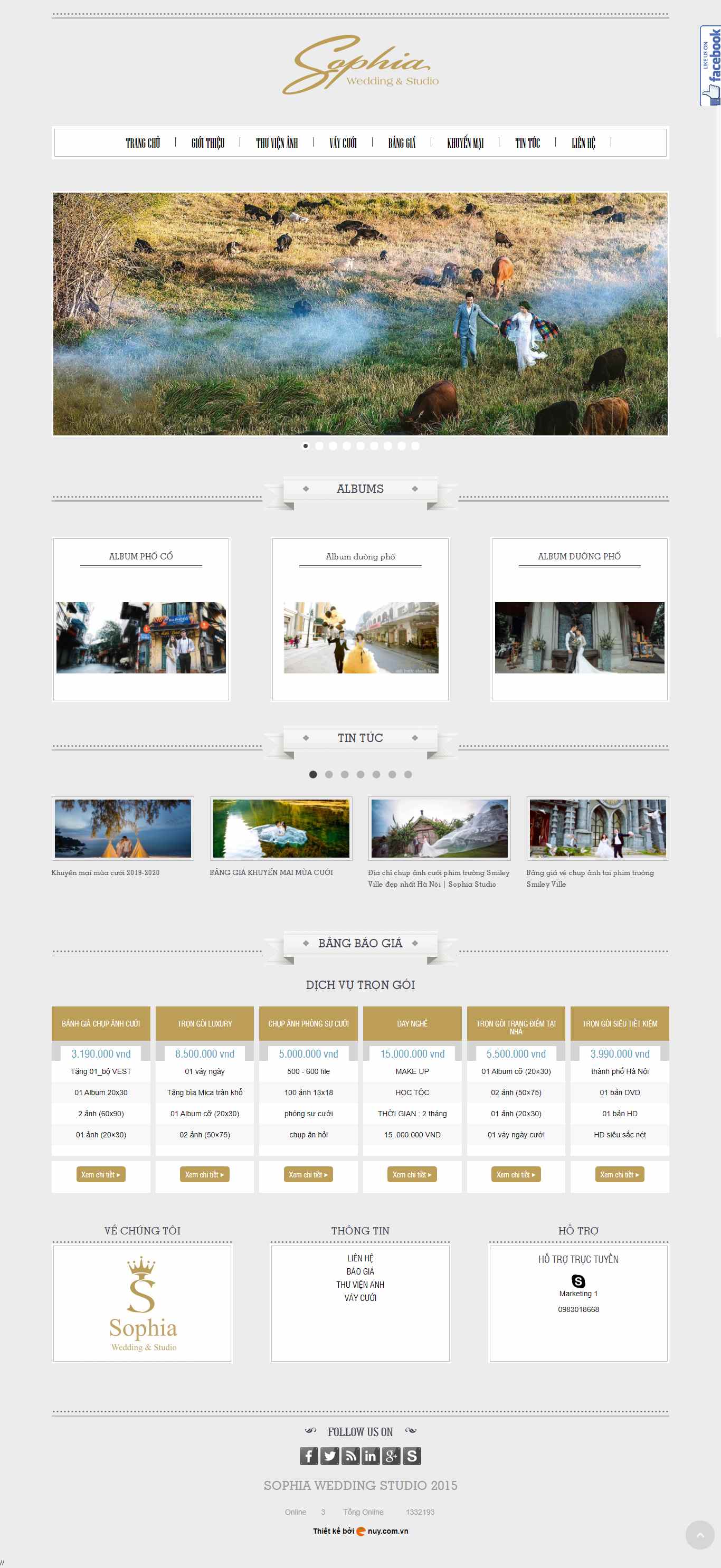 Thiết kế Website Web ảnh viện áo cưới - wwwanhvienaocuoivn