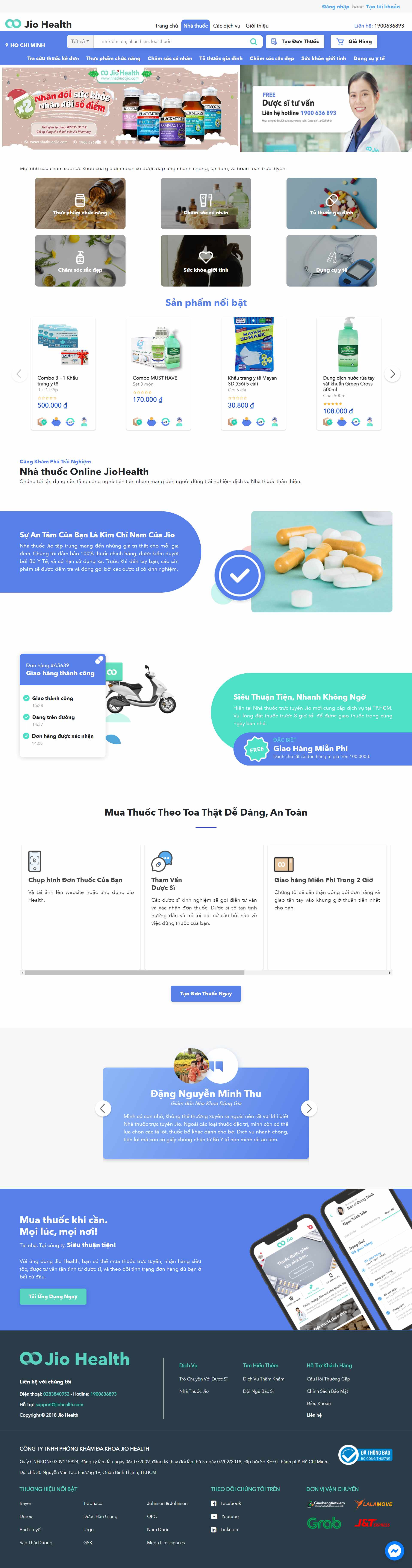 Thiết kế Website Web dược phẩm Y tế - pharmacyjiohealthcom
