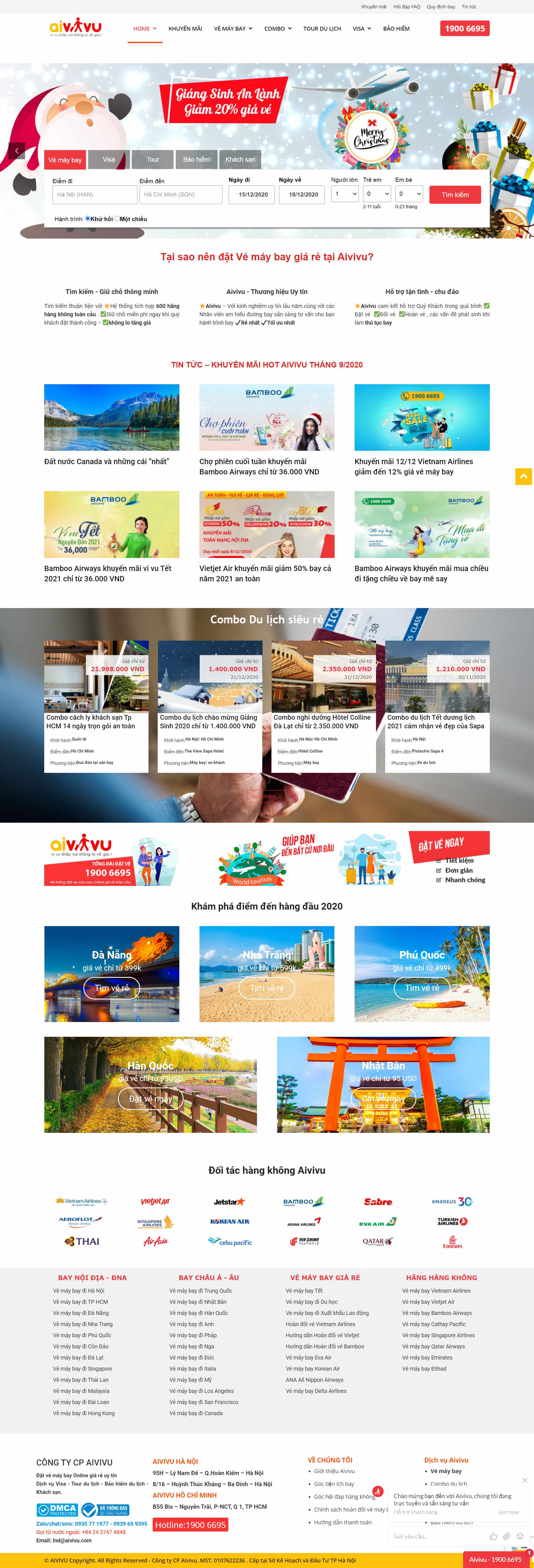 Thiết kế Website Web du lịch Travel - aivivucom