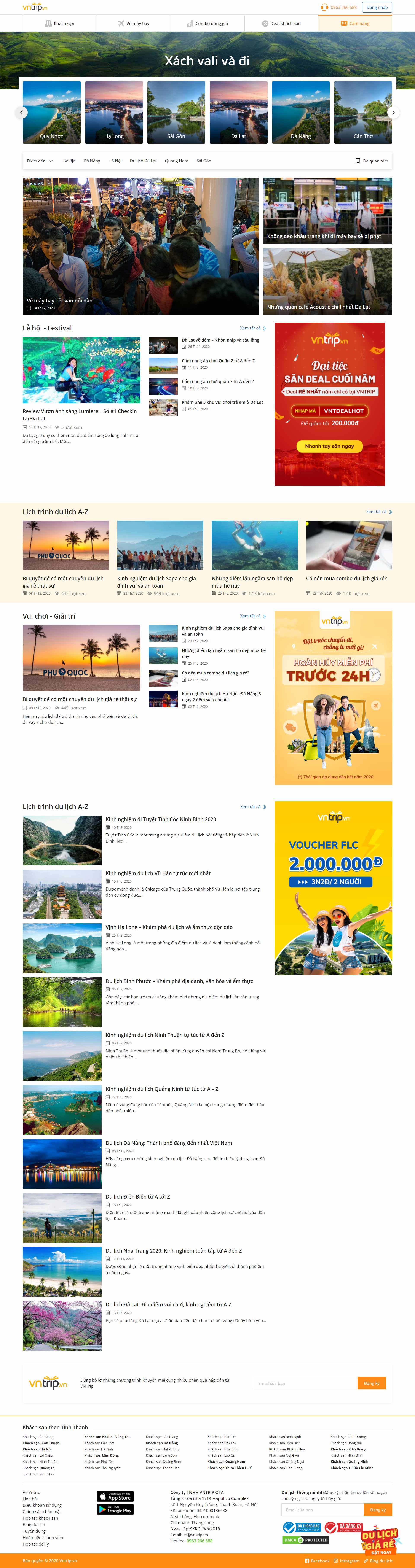 Thiết kế Website Web du lịch Travel - wwwvntripvn