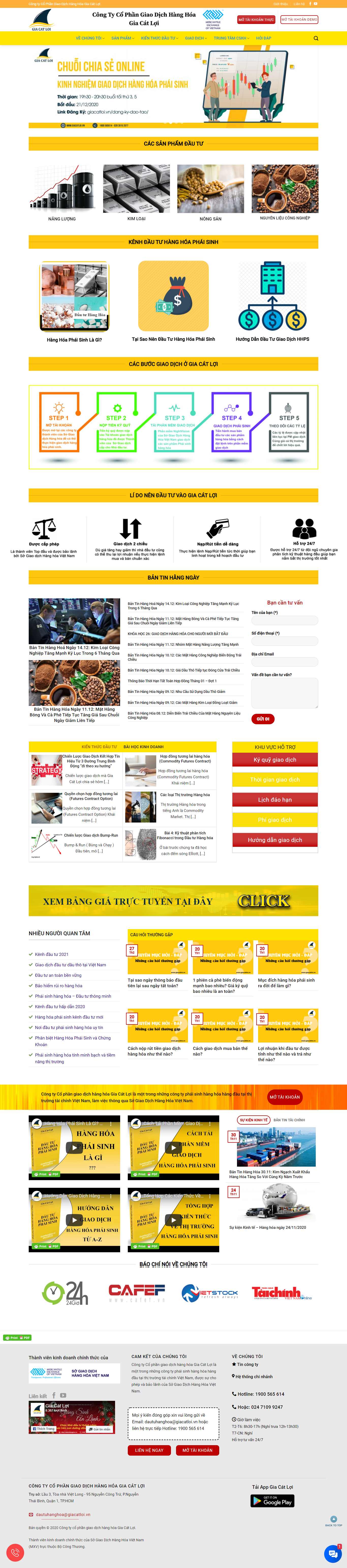 Thiết kế Website web chứng khoán forex - giacatloivn