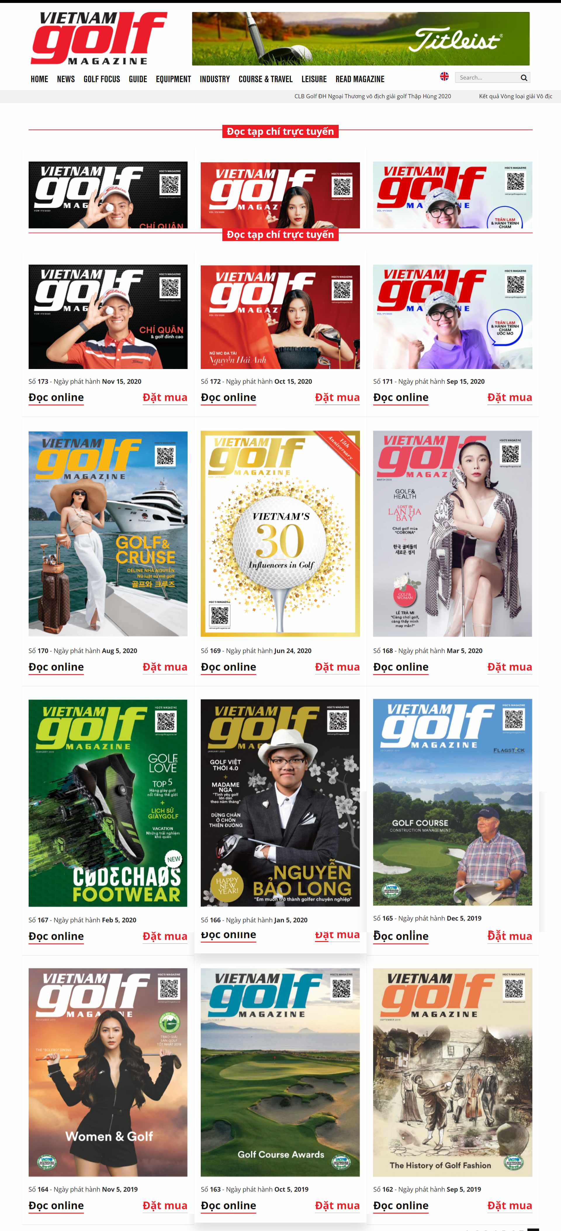 Thiết kế Website Web Tạp Chí Online - vietnamgolfmagazinenet