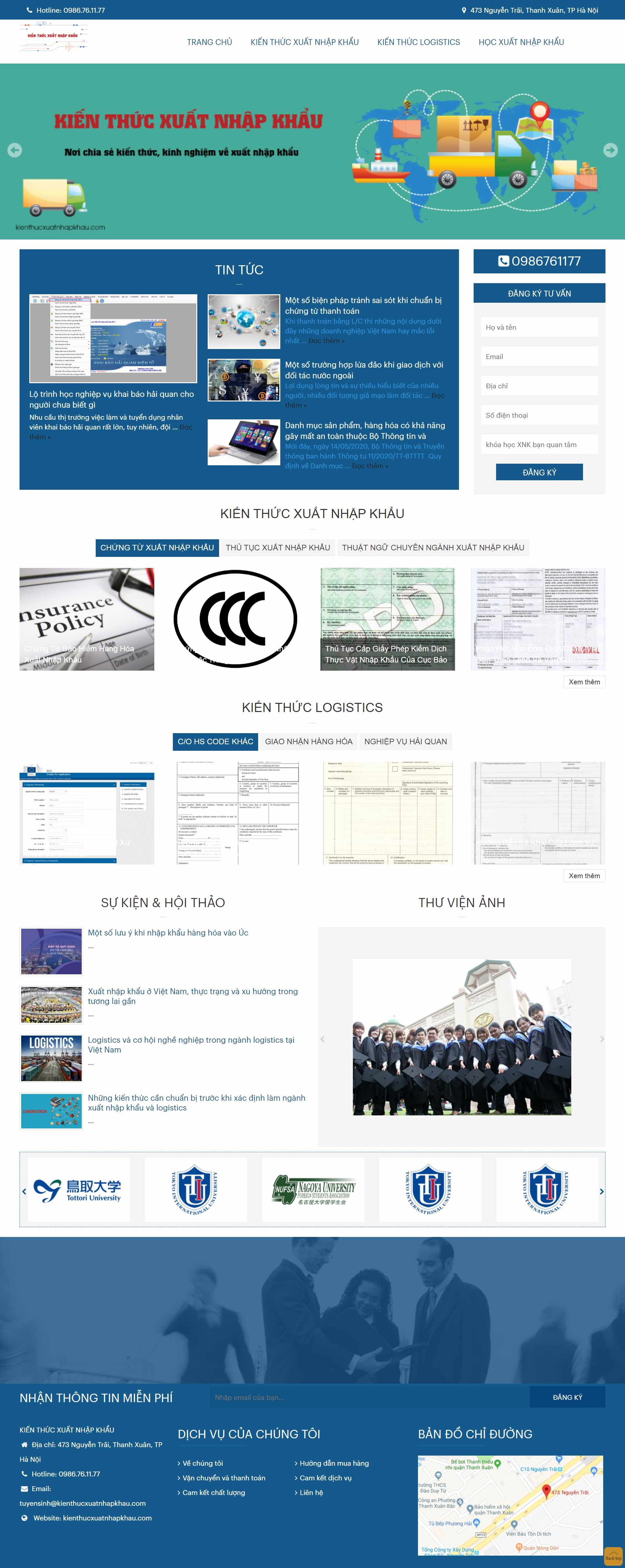 Thiết kế Website Web xuất nhập khẩu - kienthucxuatnhapkhaucom