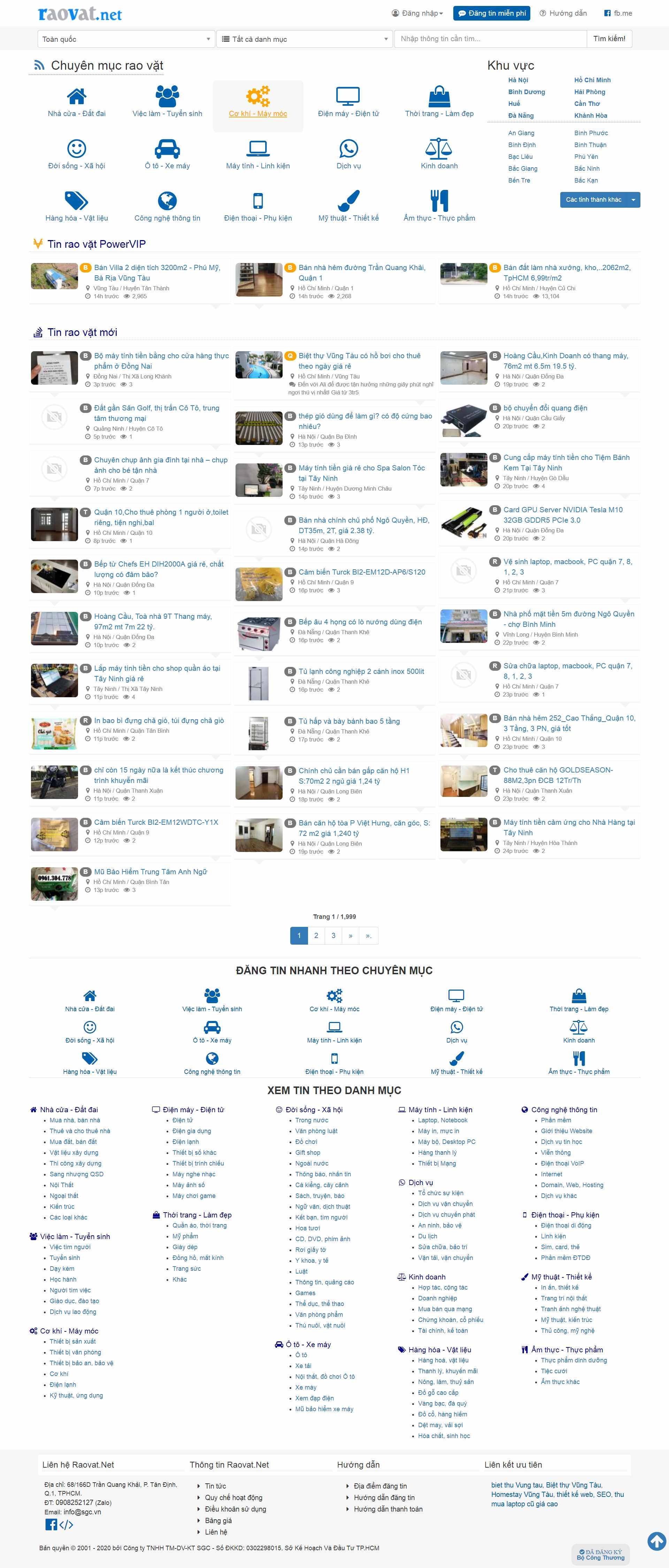 Thiết kế Website Web rao vặt Đấu giá - raovatnet
