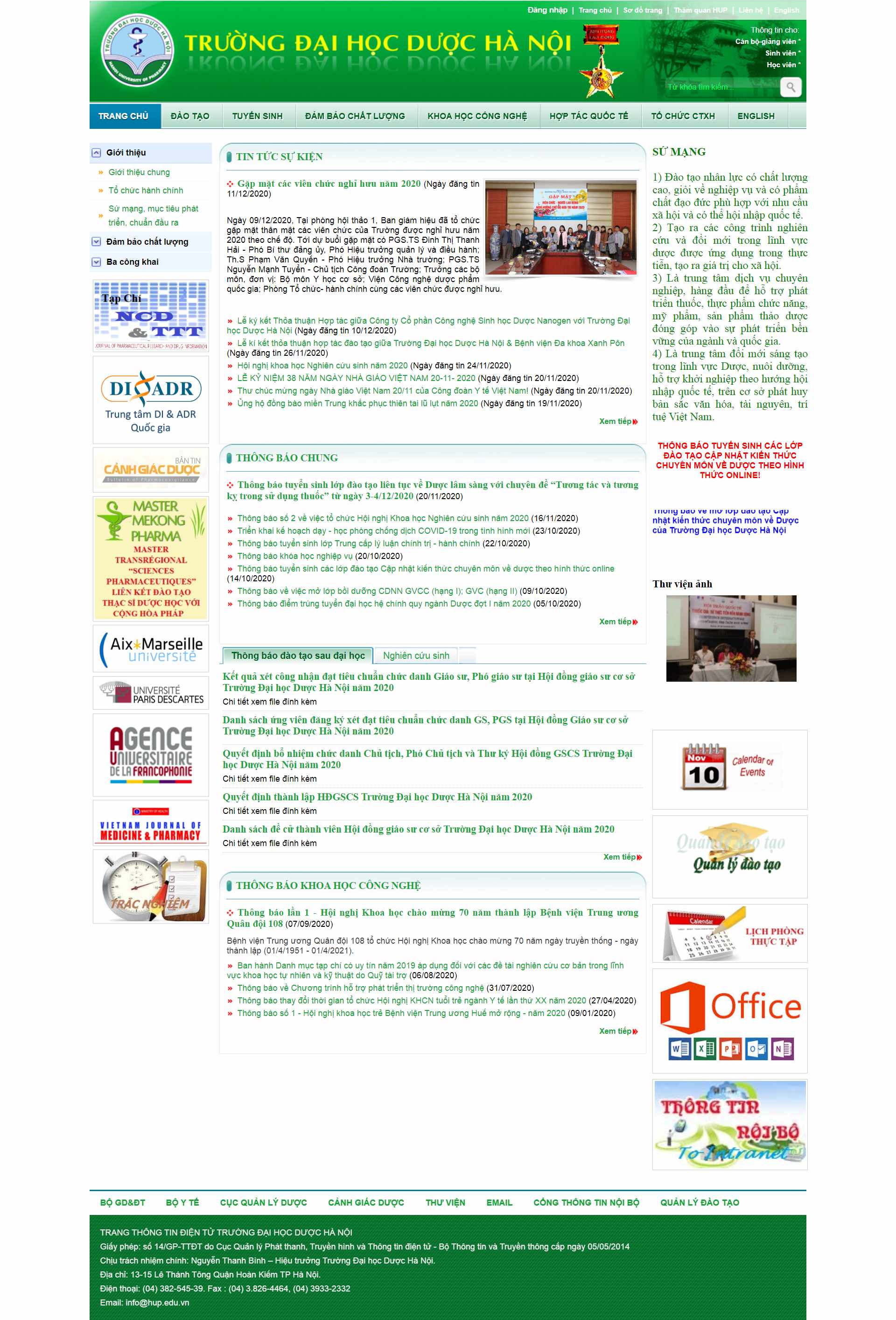 Thiết kế Website web trường đại học - wwwhupeduvn