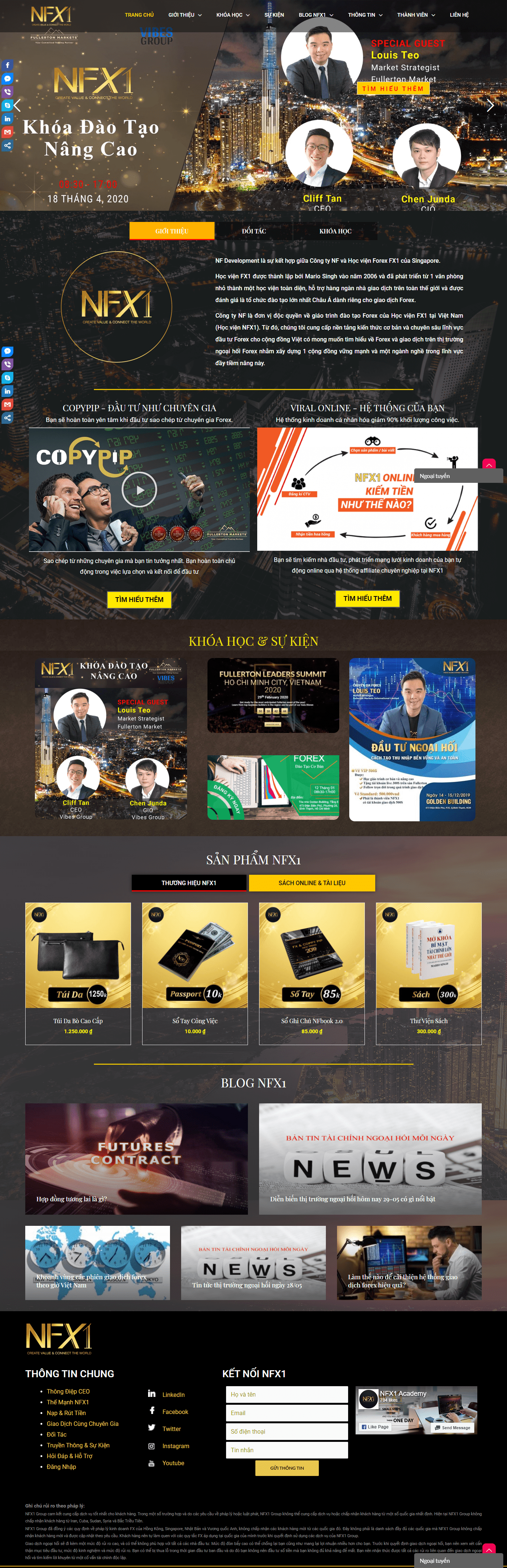 Thiết kế Website web chứng khoán forex - nfx1groupcom