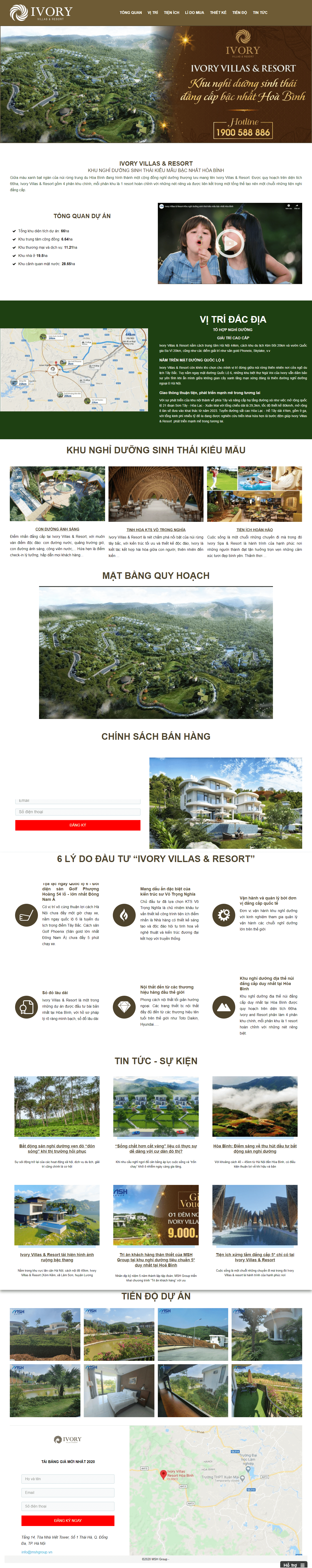 Thiết kế Website Web Nghỉ dưỡng Resort - ivoryvillascomvn
