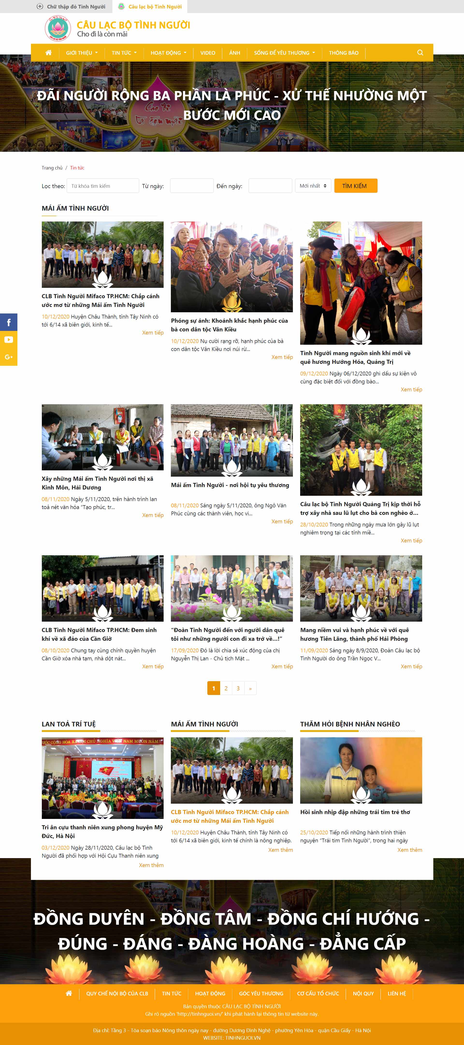 Thiết kế Website Web Từ thiện Chùa Chiền - tinhnguoivn