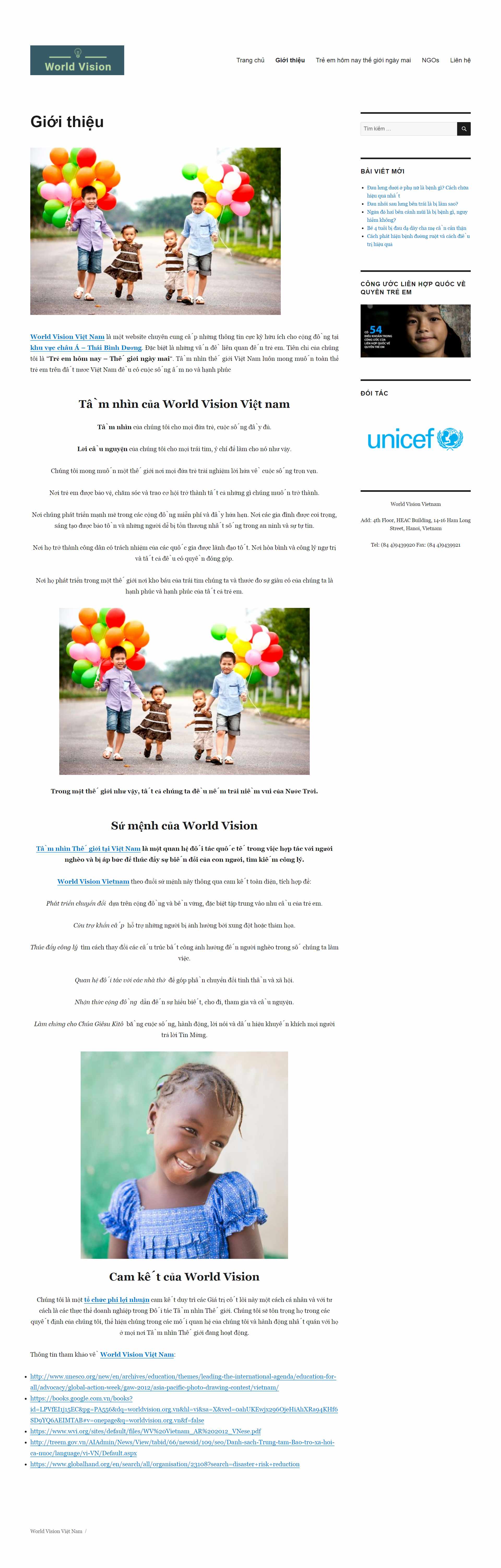 Thiết kế Website Web Từ thiện Chùa Chiền - worldvisionorgvn
