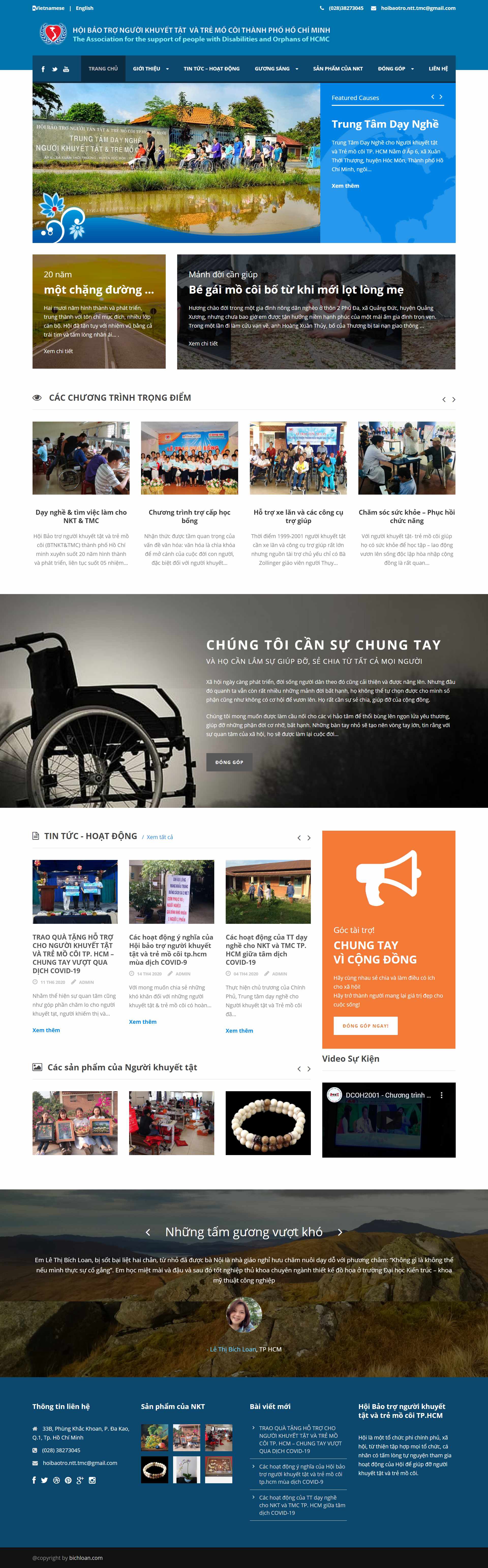 Thiết kế Website Web Từ thiện Chùa Chiền - nguoikhuyettathcmorg
