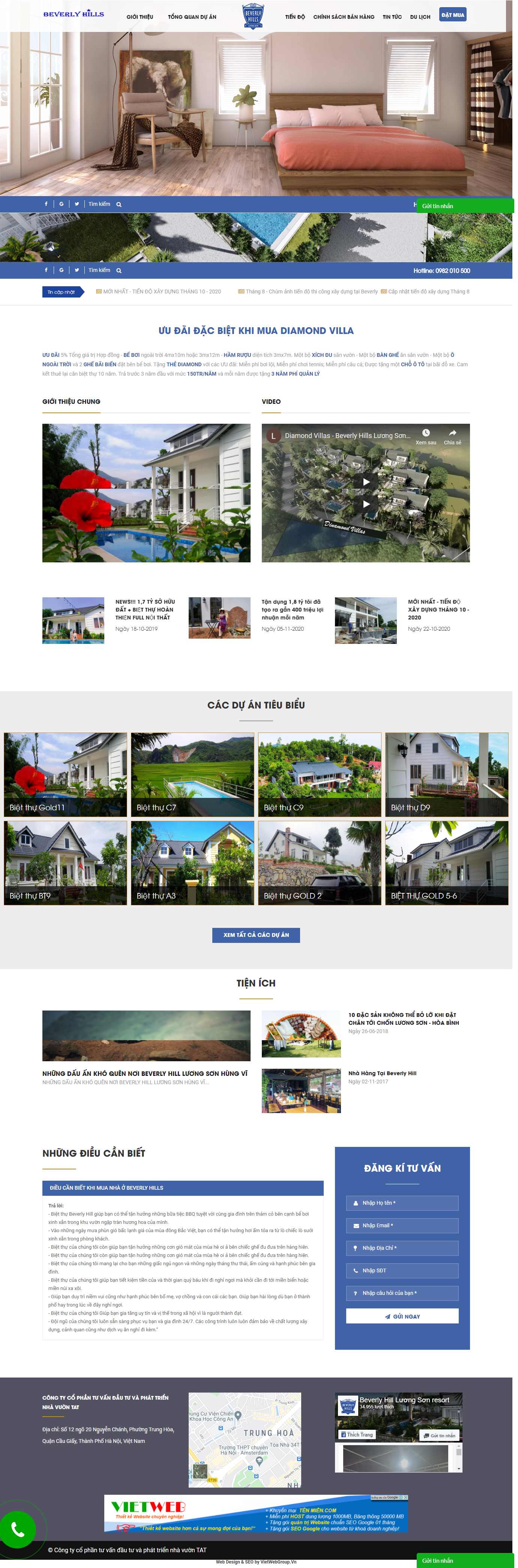 Thiết kế Website Web Nghỉ dưỡng Resort - beverlyhillsvn