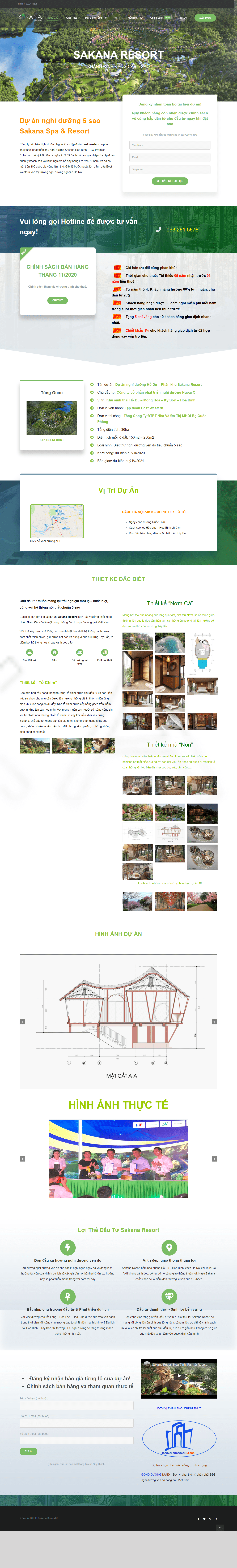 Thiết kế Website Web Nghỉ dưỡng Resort - sakana-resortvn