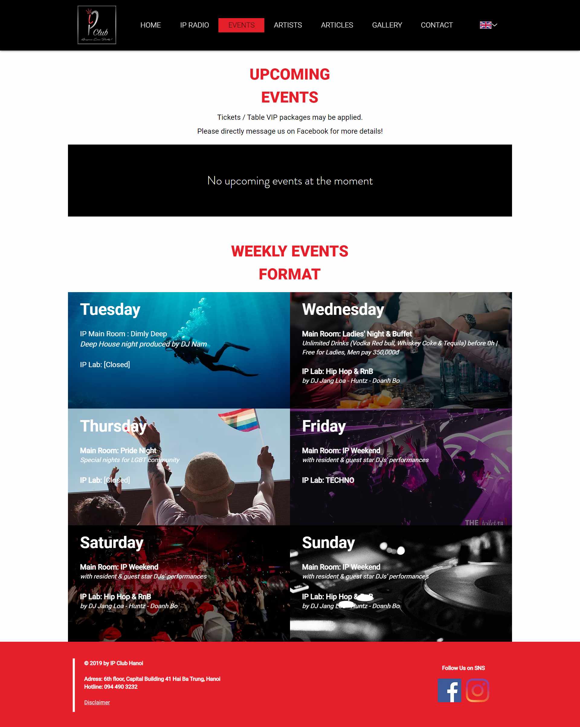Thiết kế Website Web quán bar - wwwipnightclubcom