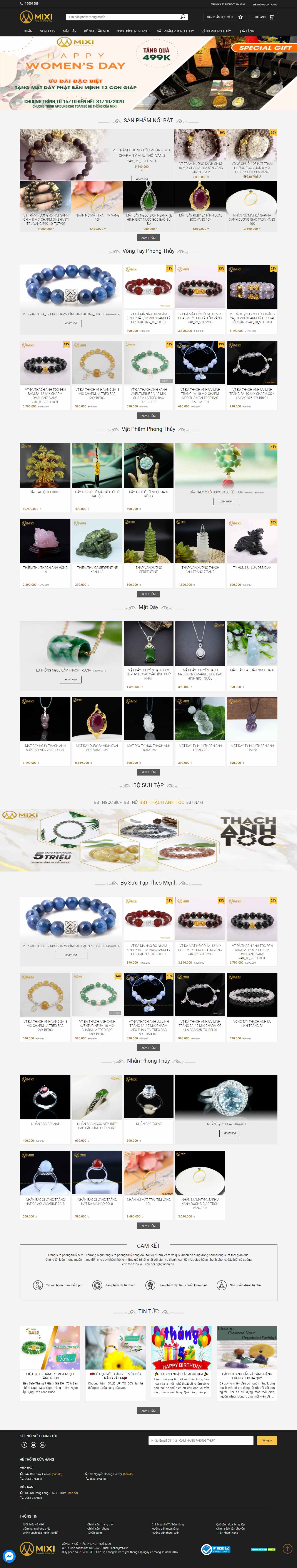 Thiết kế Website web đá phong thủy - mixivn