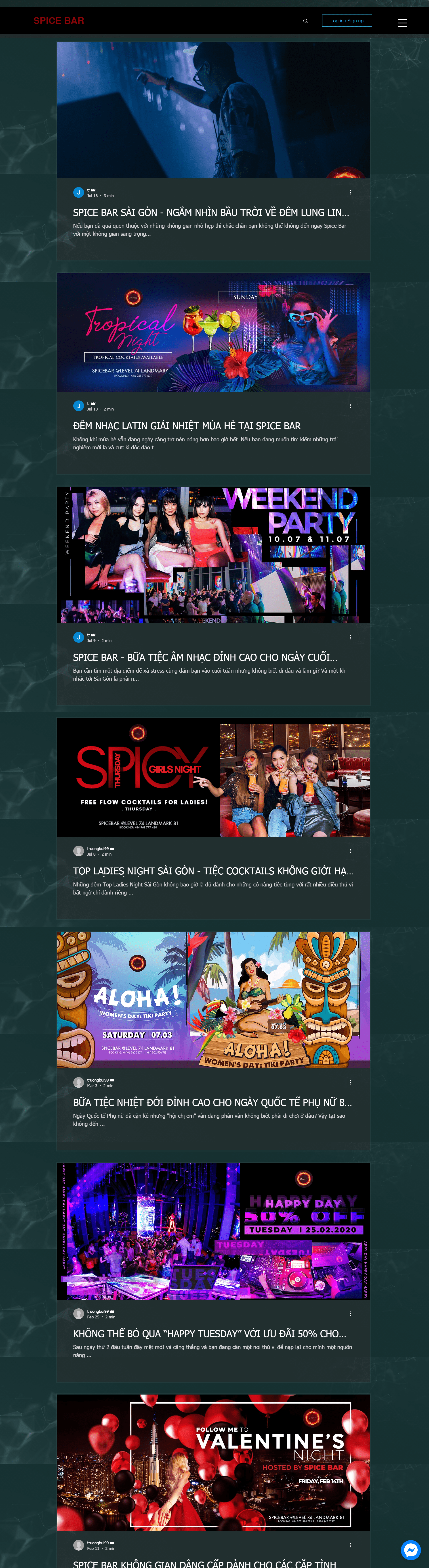 Thiết kế Website Web quán bar - wwwspicebarclub