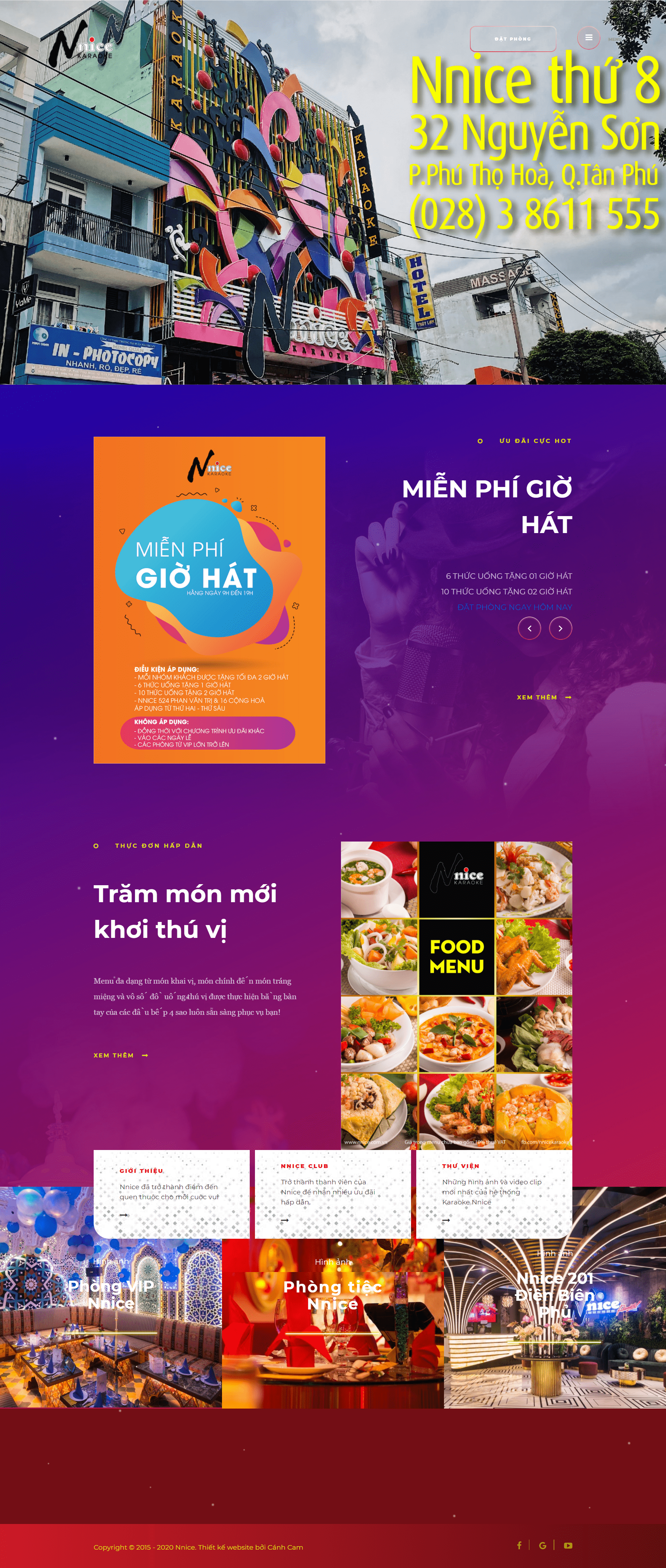 Thiết kế Website Web quán karaoke - wwwnnicecomvn