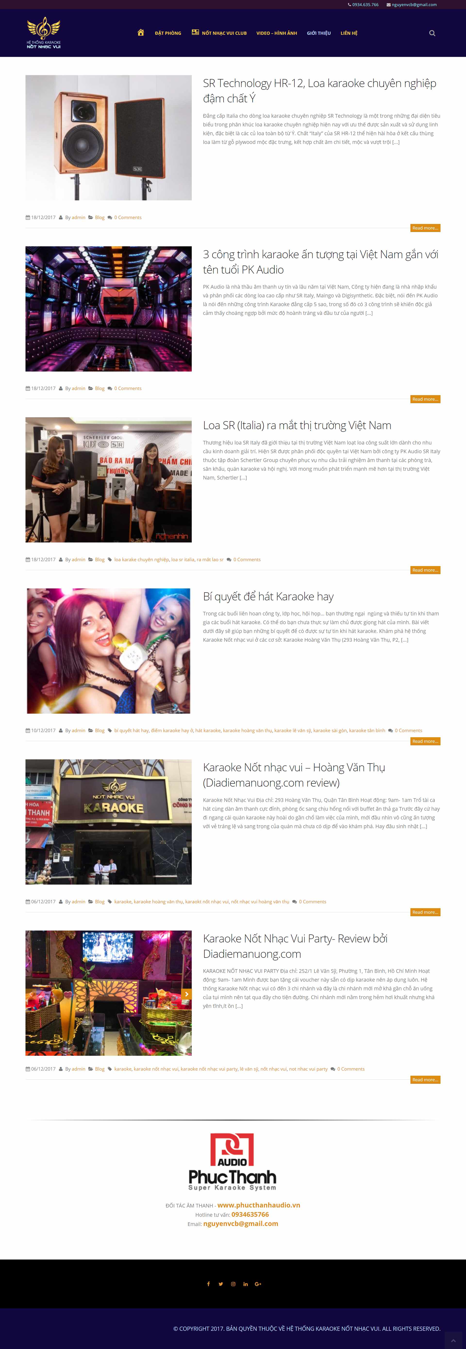 Thiết kế Website Web quán karaoke - karaokenotnhacvuicomvn
