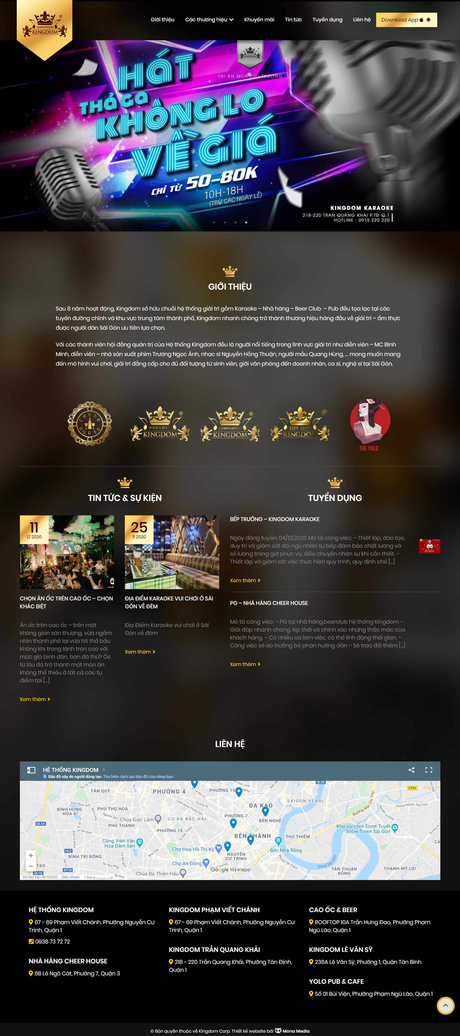 Thiết kế Website Web quán karaoke - kingdomcorporationvn