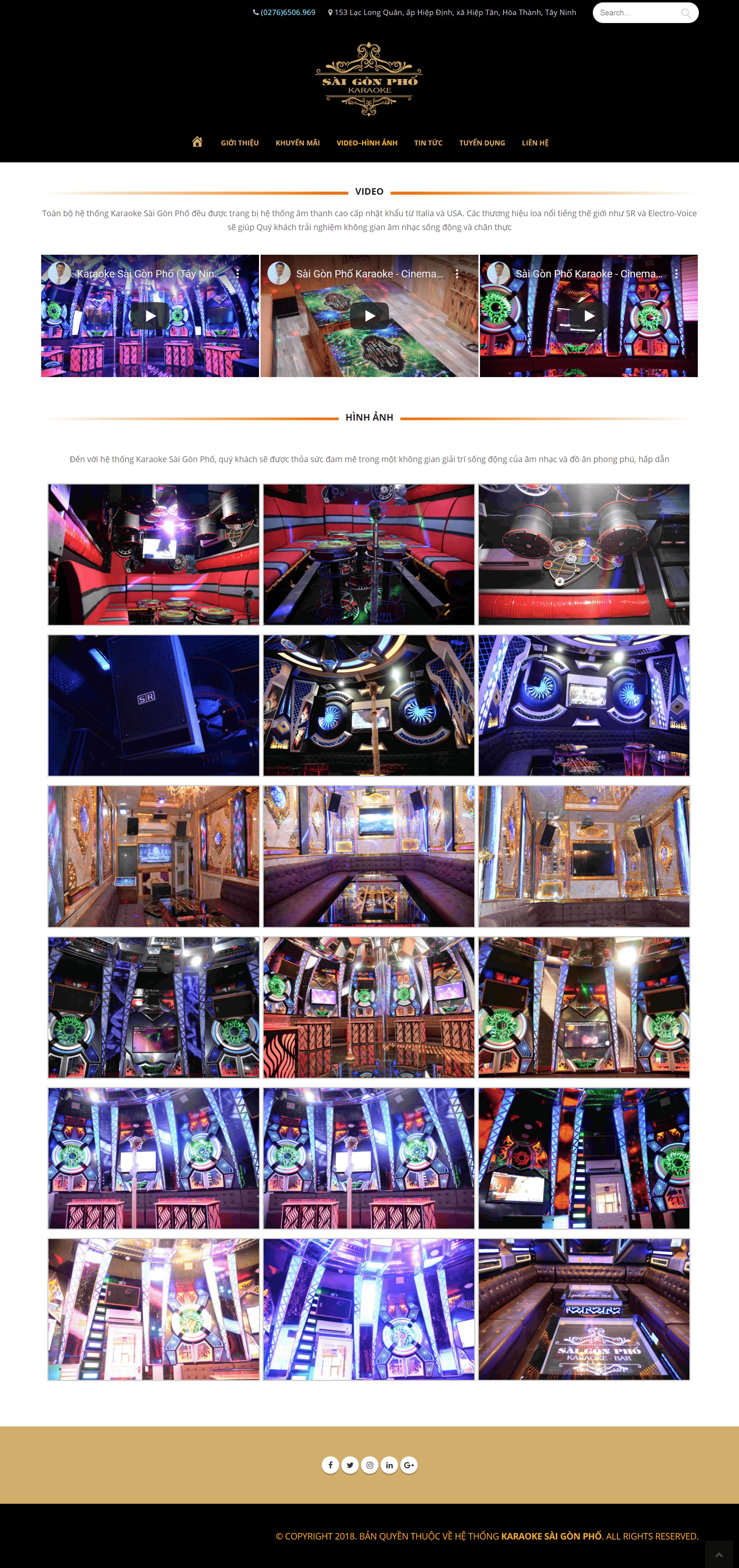 Thiết kế Website Web quán karaoke - karaokesaigonphocom