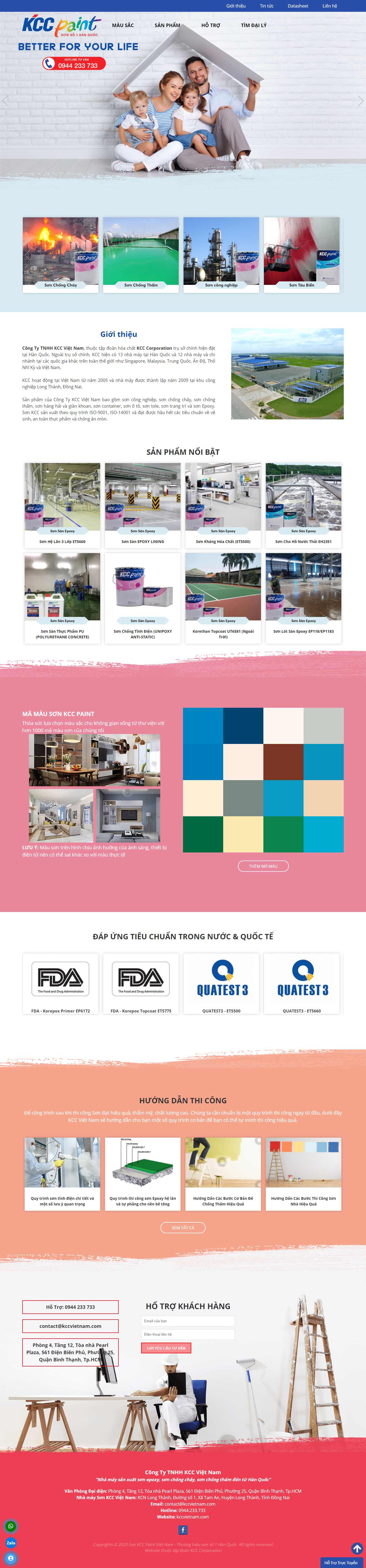 Thiết kế Website Web Bán Sơn - kccvietnamcom