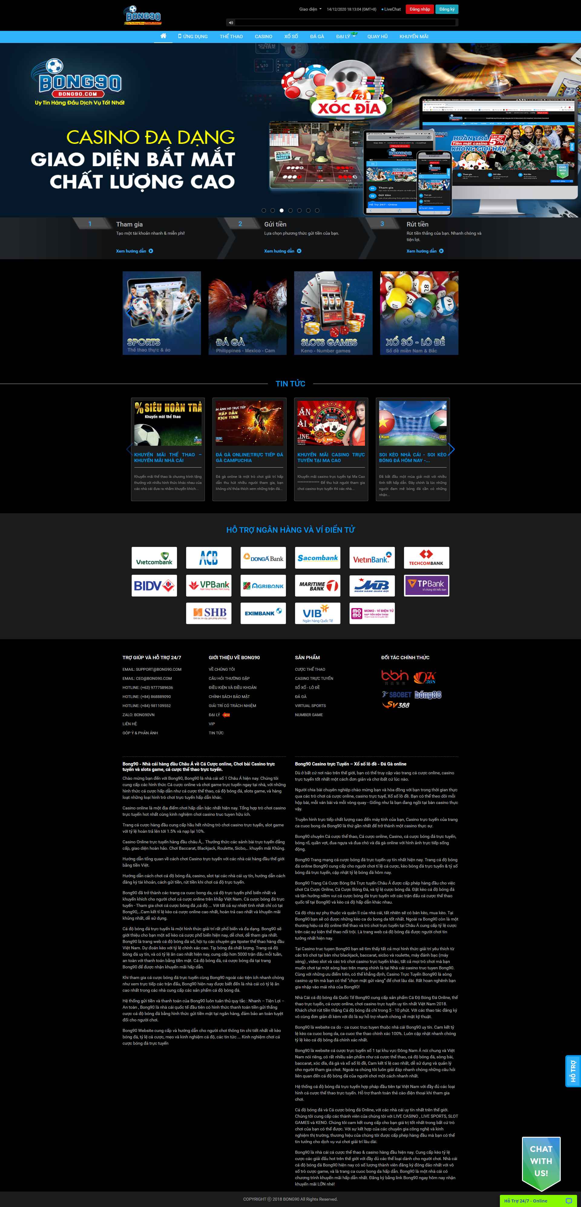 Thiết kế Website web cá cược bóng đá - bong90club