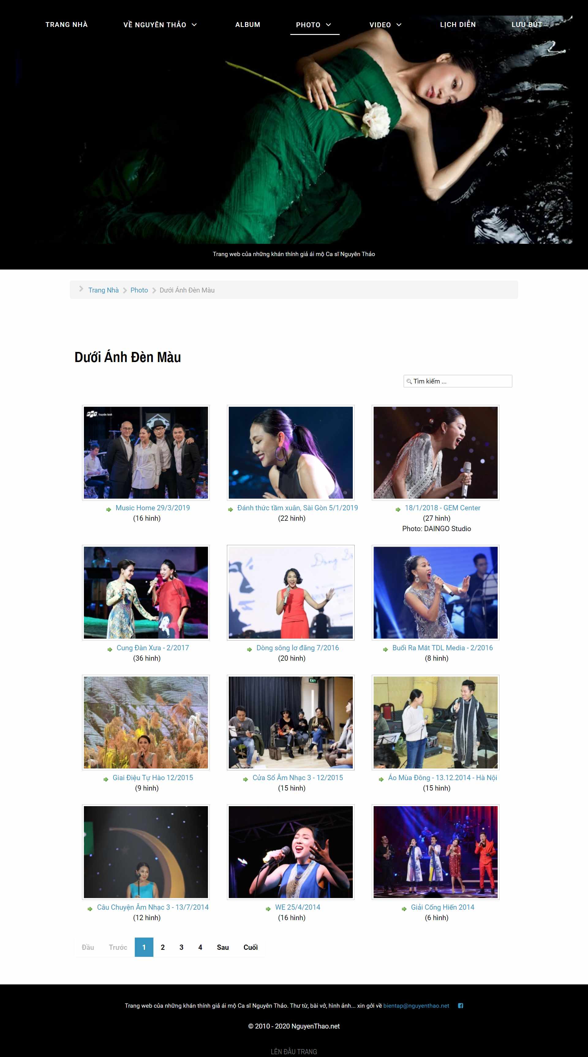 Thiết kế Website Web Nghệ Sĩ Ca sĩ - nguyenthaonet