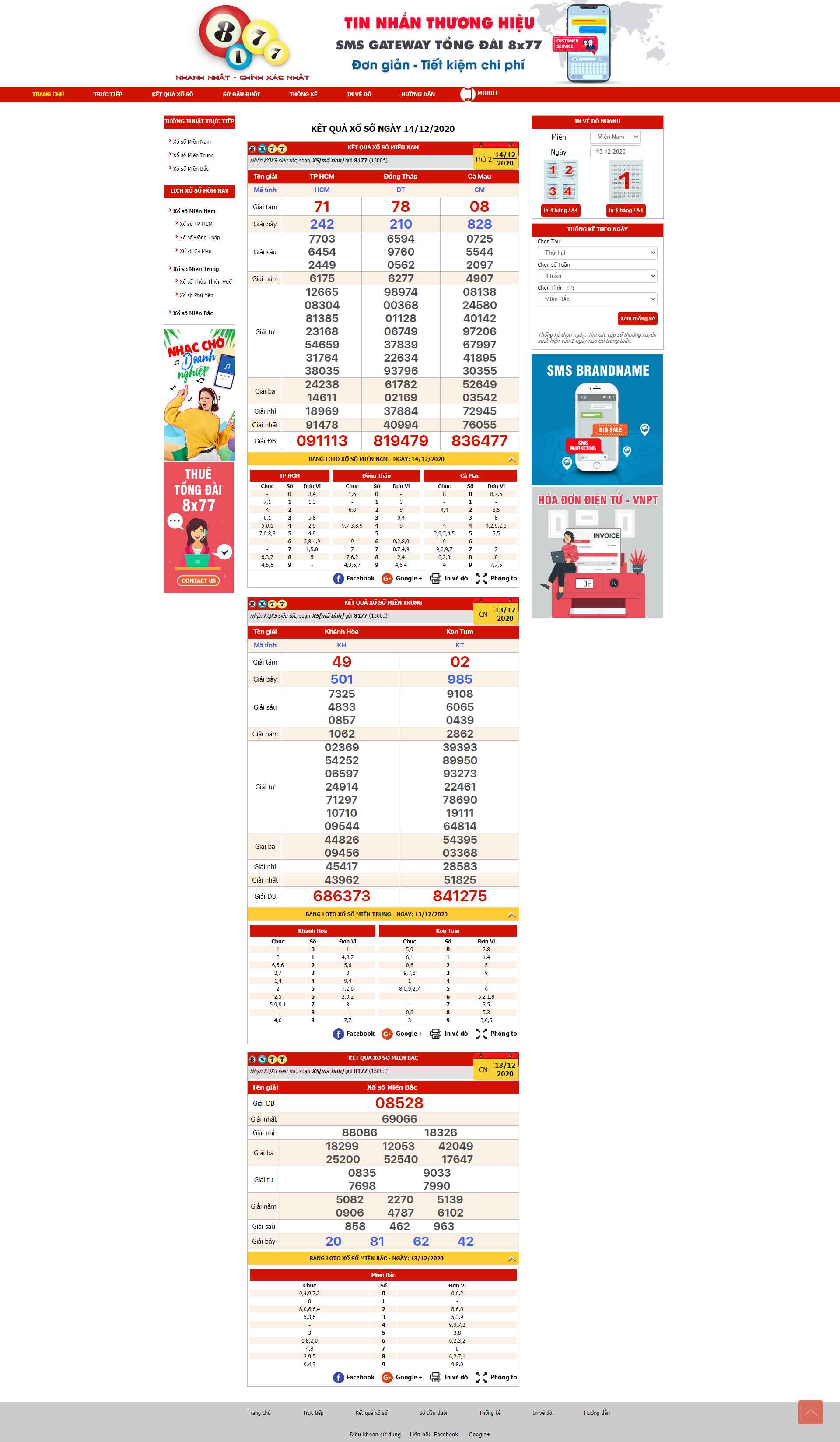 Thiết kế Website web trực tiếp xổ số - xosotructiepvn