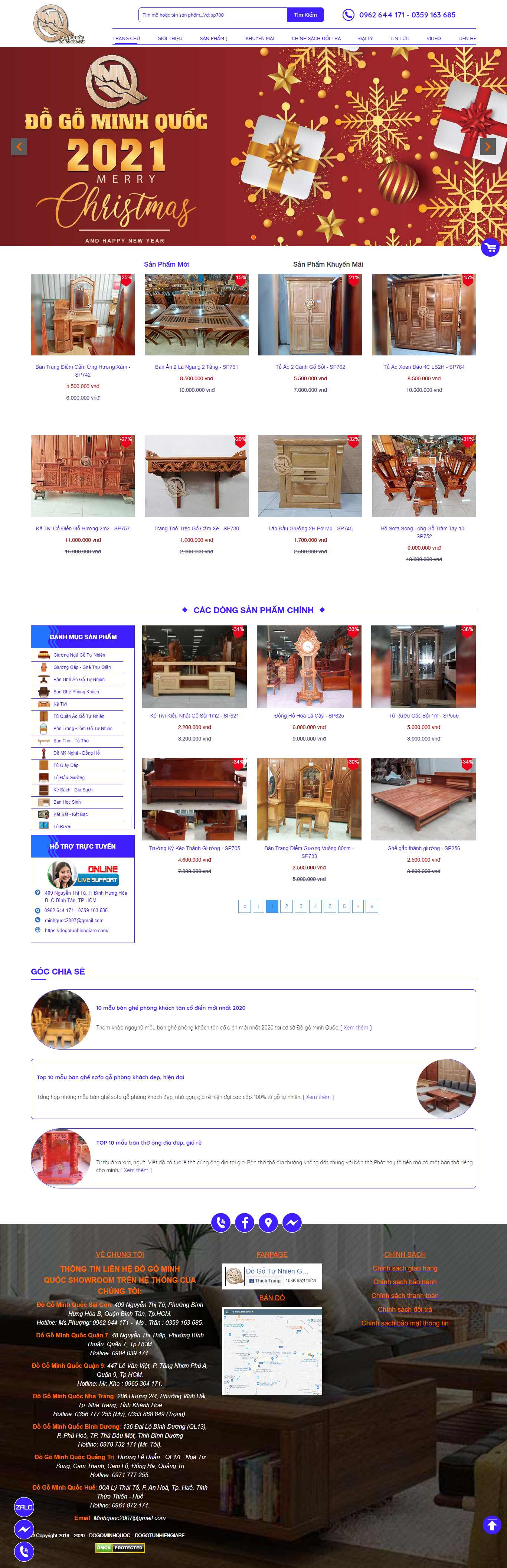 Thiết kế Website Web Đồ Gỗ Nội Thất - dogotunhiengiarecom