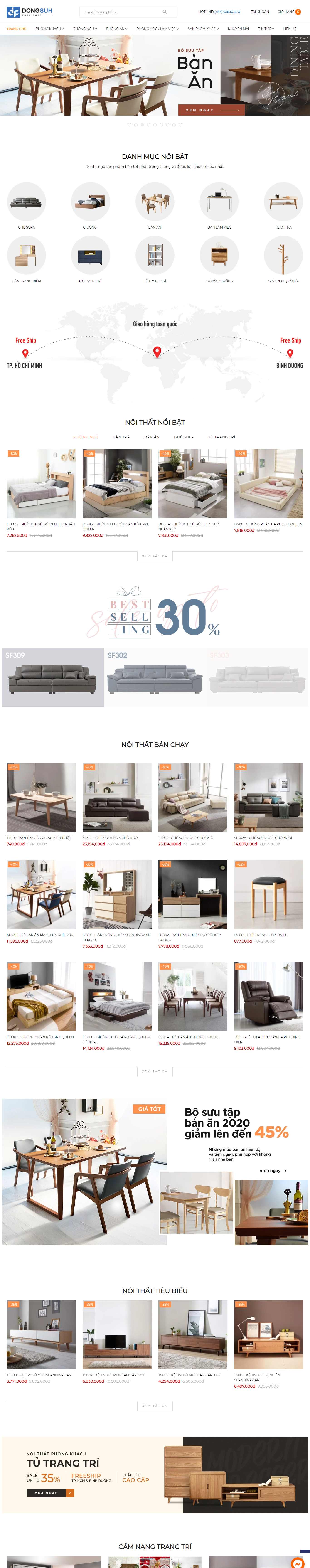 Thiết kế Website Web Đồ Gỗ Nội Thất - dongsuhvn