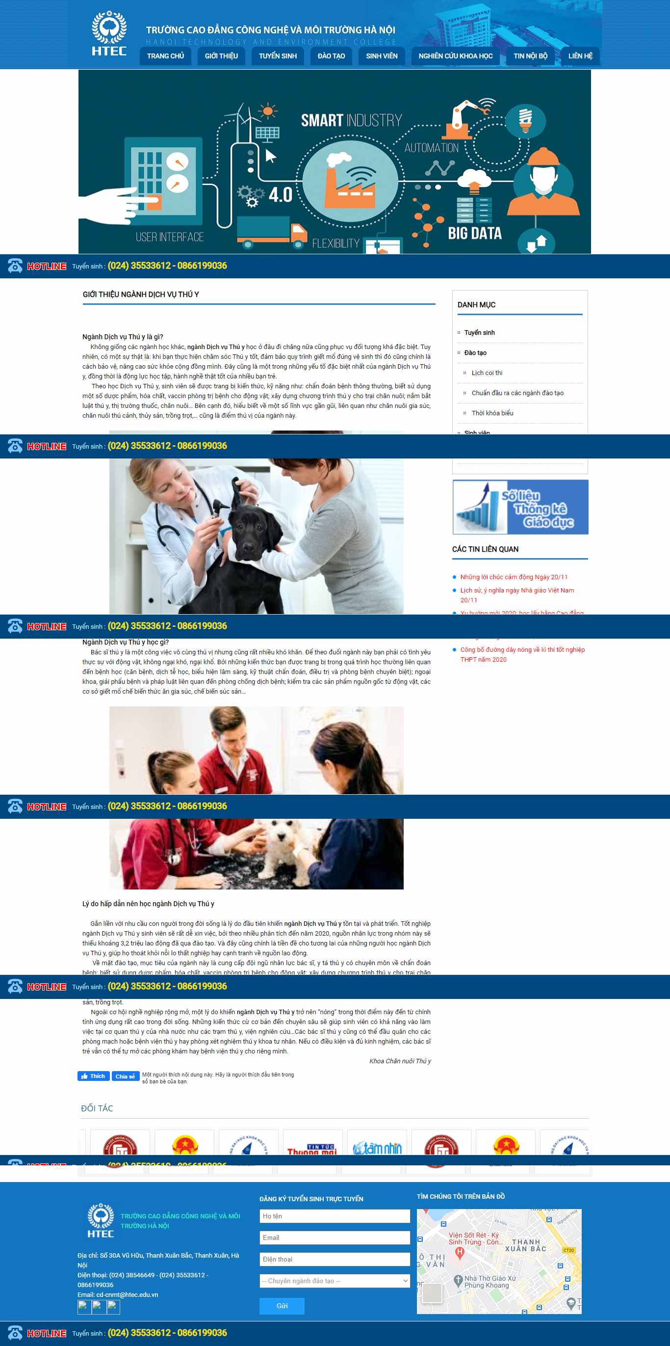 Thiết kế Website Web Dịch Vụ Thú Y - wwwhteceduvn