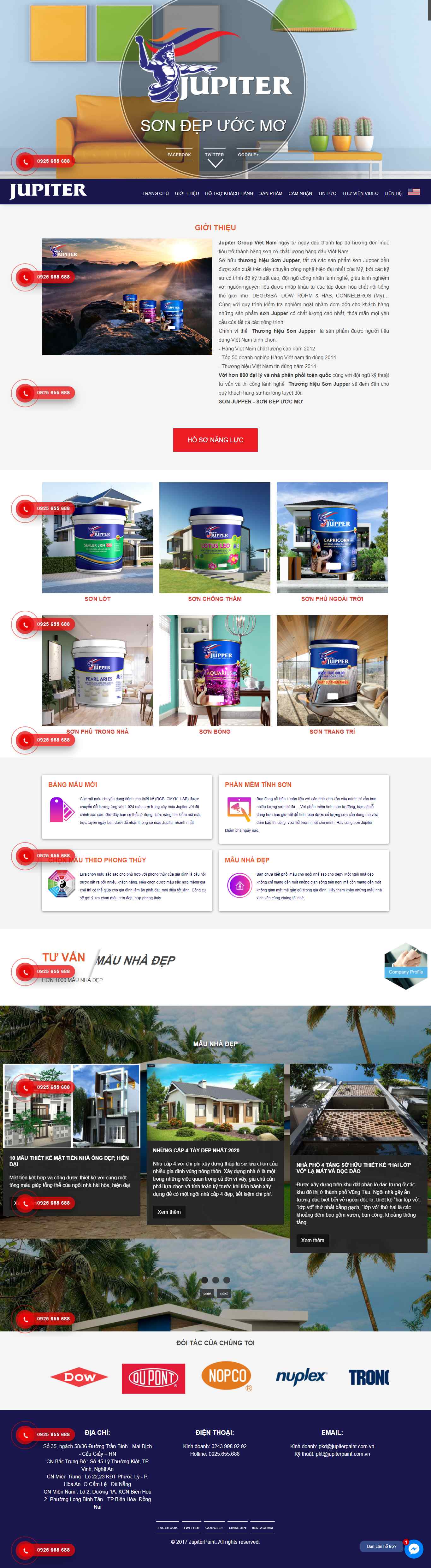Thiết kế Website Web Bán Sơn - jupiterpaintcomvn