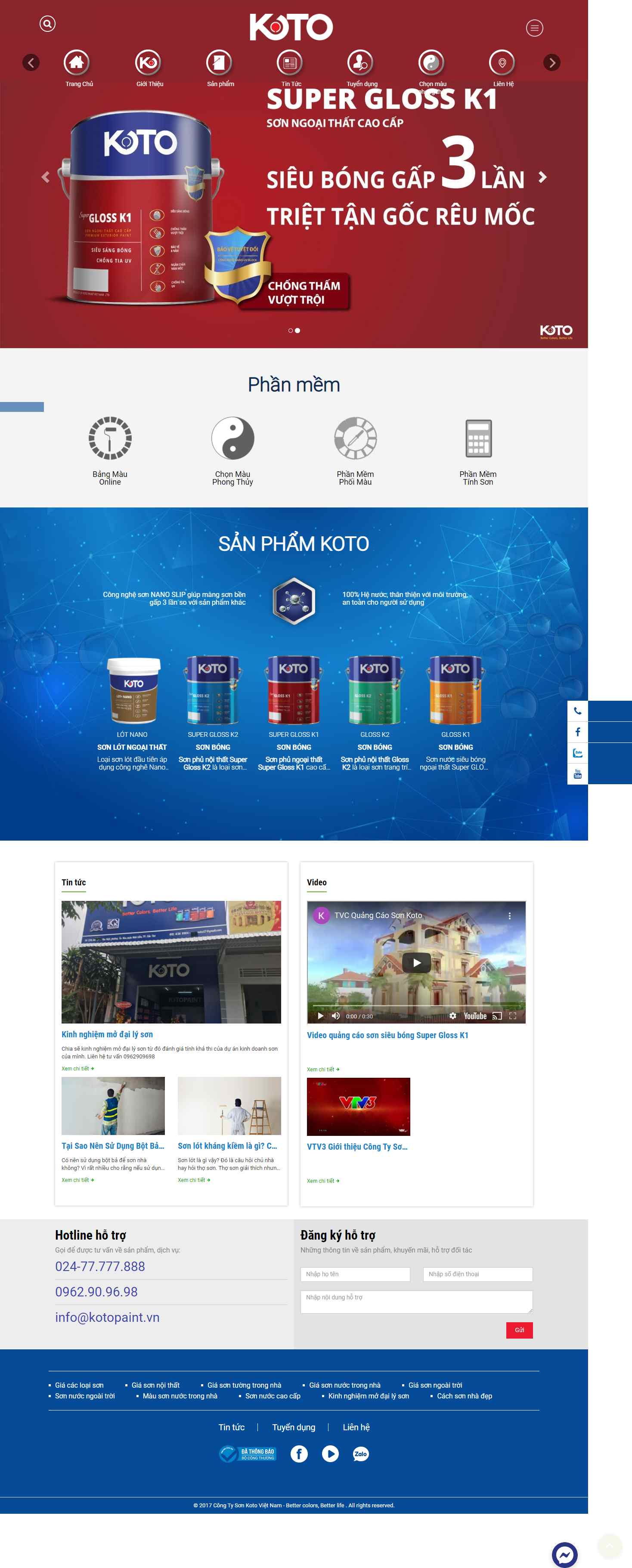 Thiết kế Website Web Bán Sơn - kotopaintvn