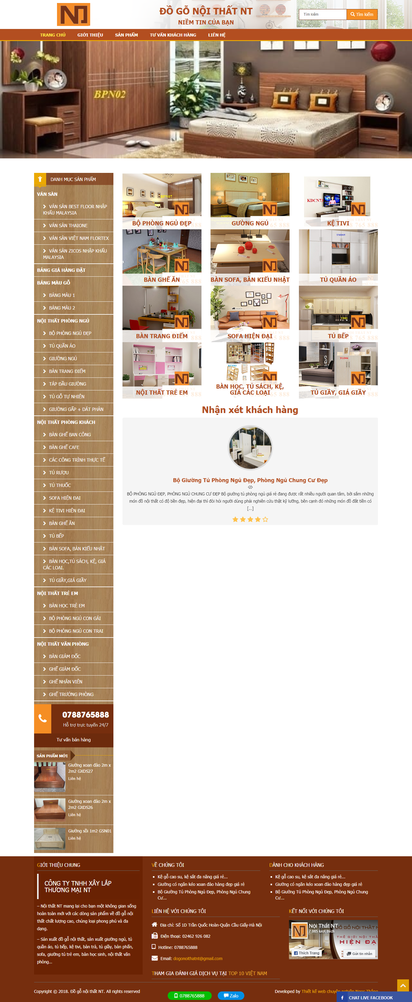 Thiết kế Website Web Đồ Gỗ Nội Thất - dogonoithatdepcomvn