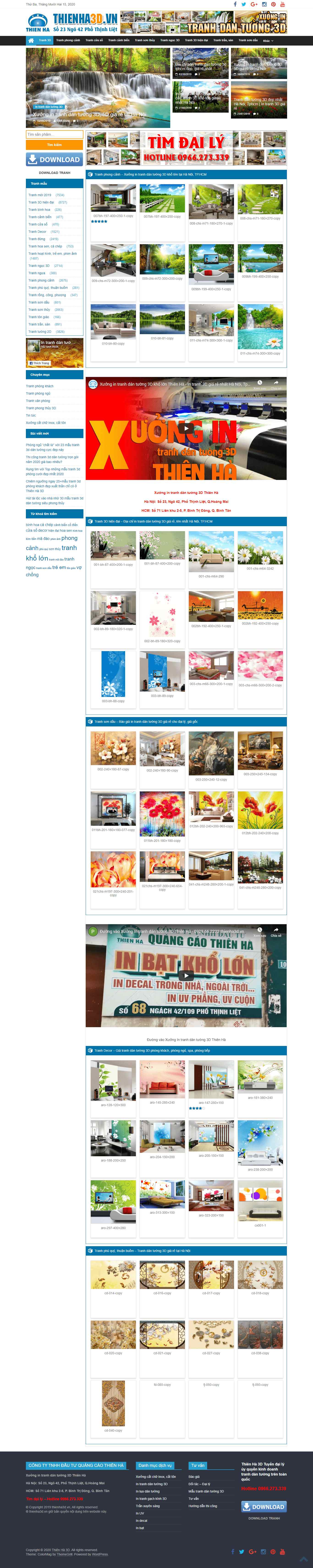 Thiết kế Website Web Tranh Dán Tường - thienha3dvn