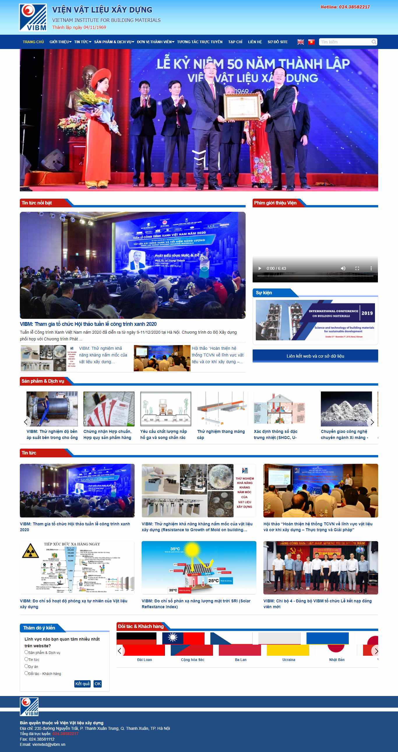 Thiết kế Website Web Vật Liệu Xây Dựng - vibmvn