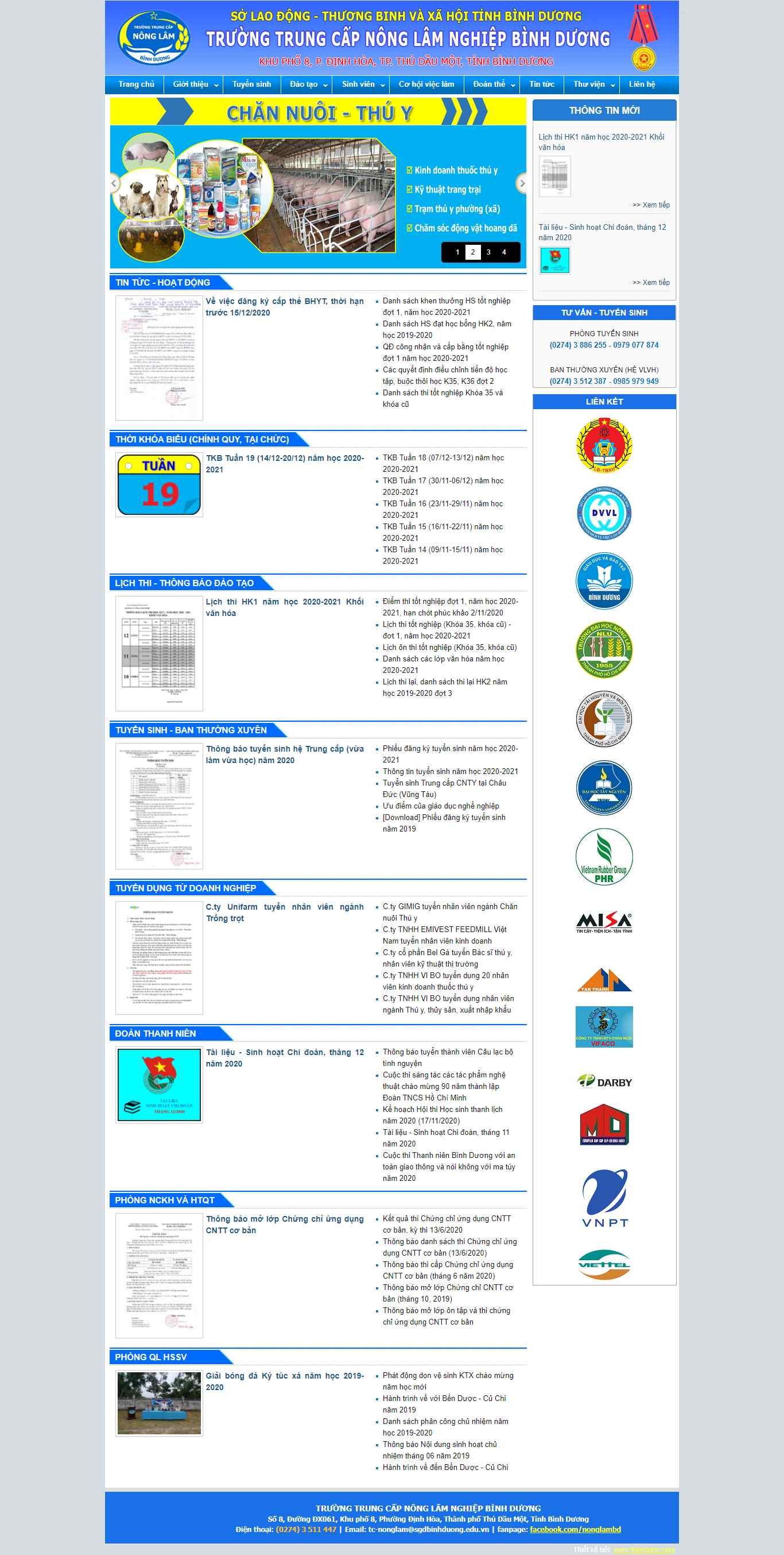 Thiết kế Website Web Nông Lâm Nghiệp - nonglambdeduvn