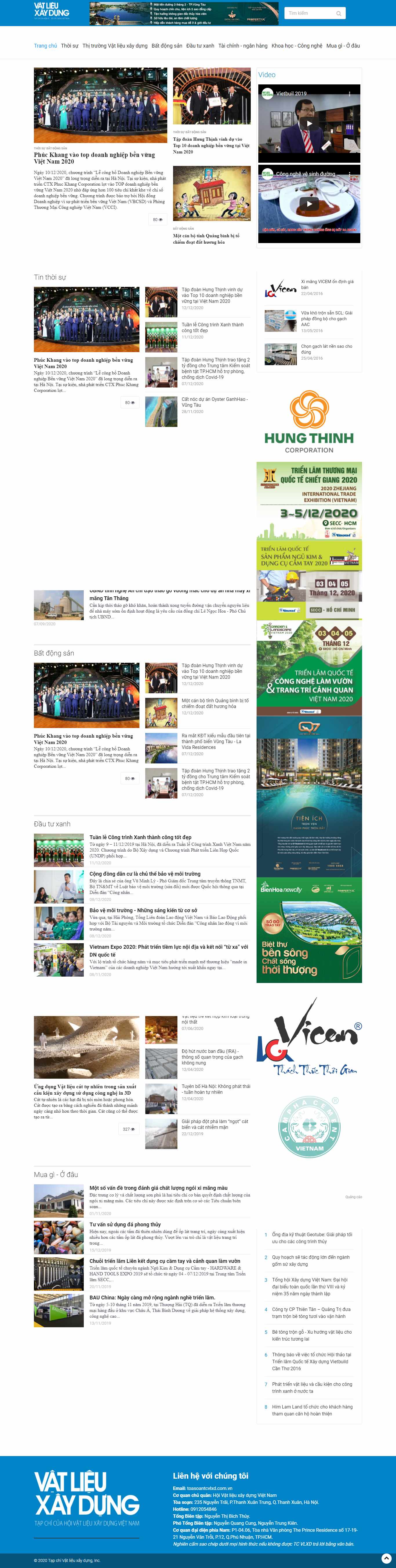 Thiết kế Website Web Nông Lâm Nghiệp - tapchivatlieuxaydungvn