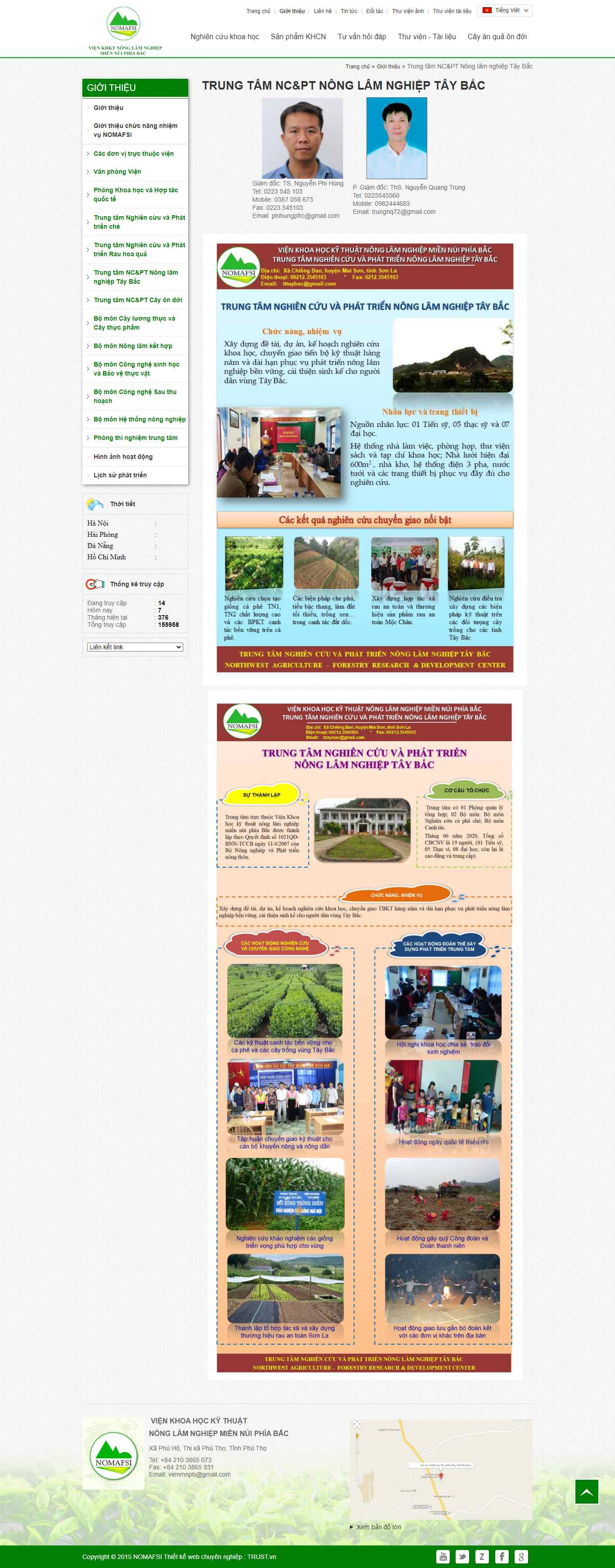 Thiết kế Website Web Nông Lâm Nghiệp - wwwnomafsicomvn
