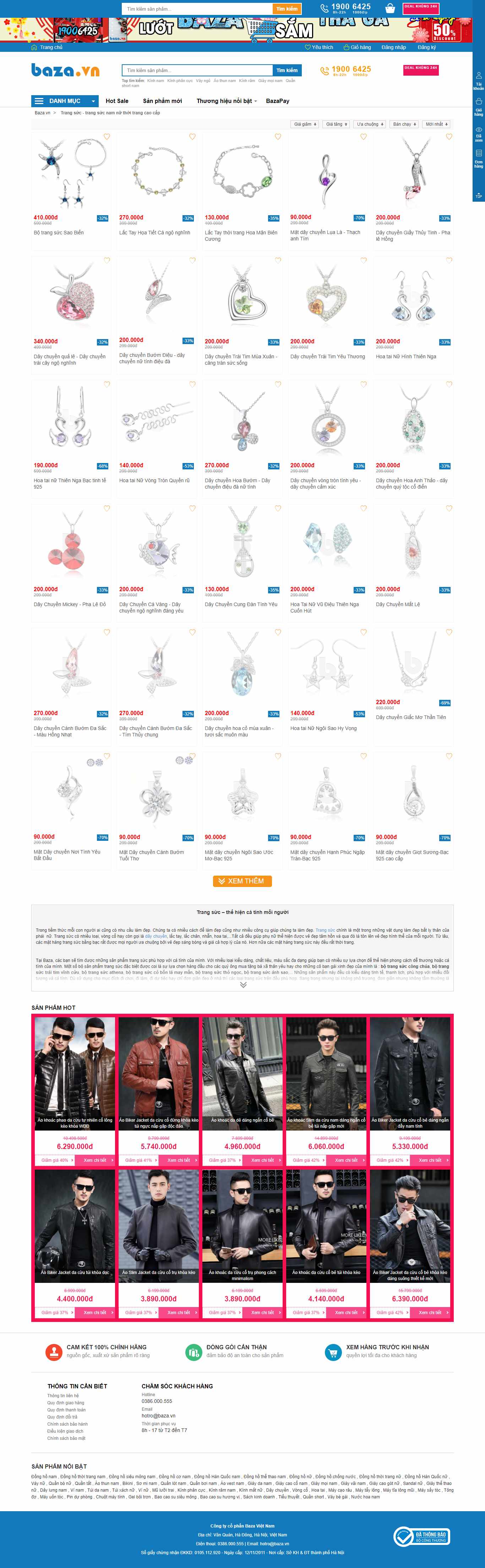 Thiết kế Website Web Đồ Trang Sức - bazavn