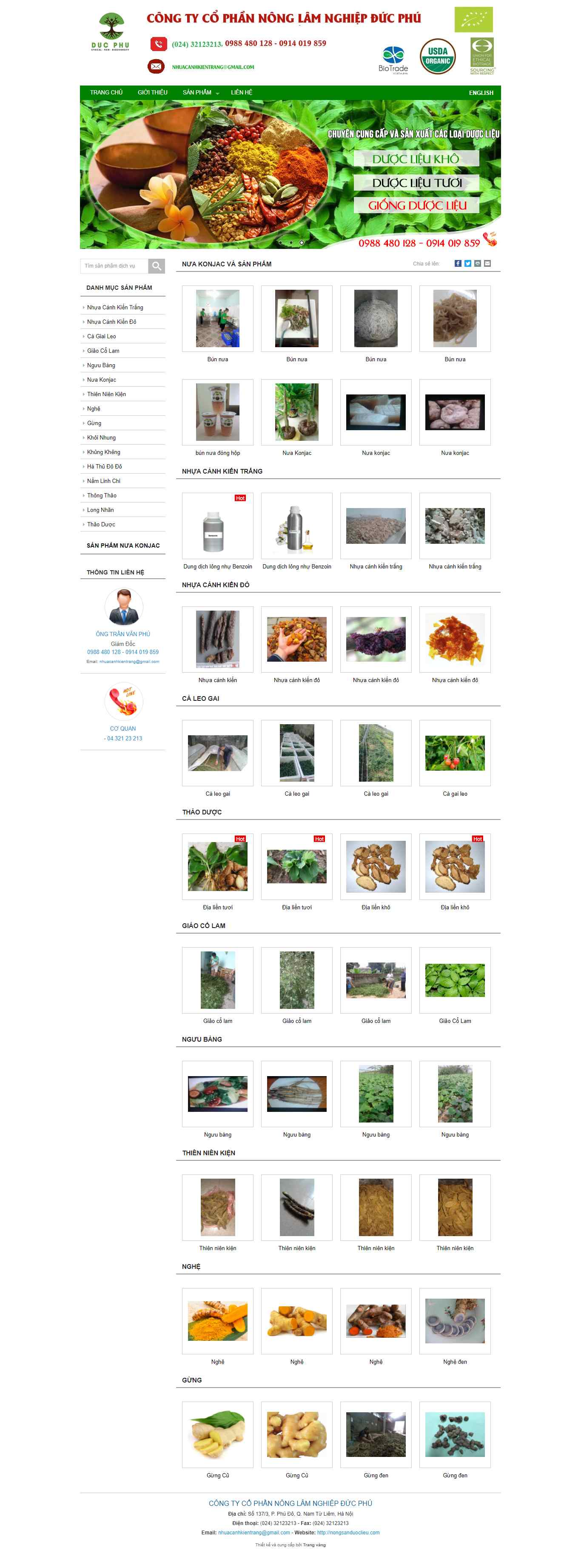 Thiết kế Website Web Nông Lâm Nghiệp - nongsanduoclieucom