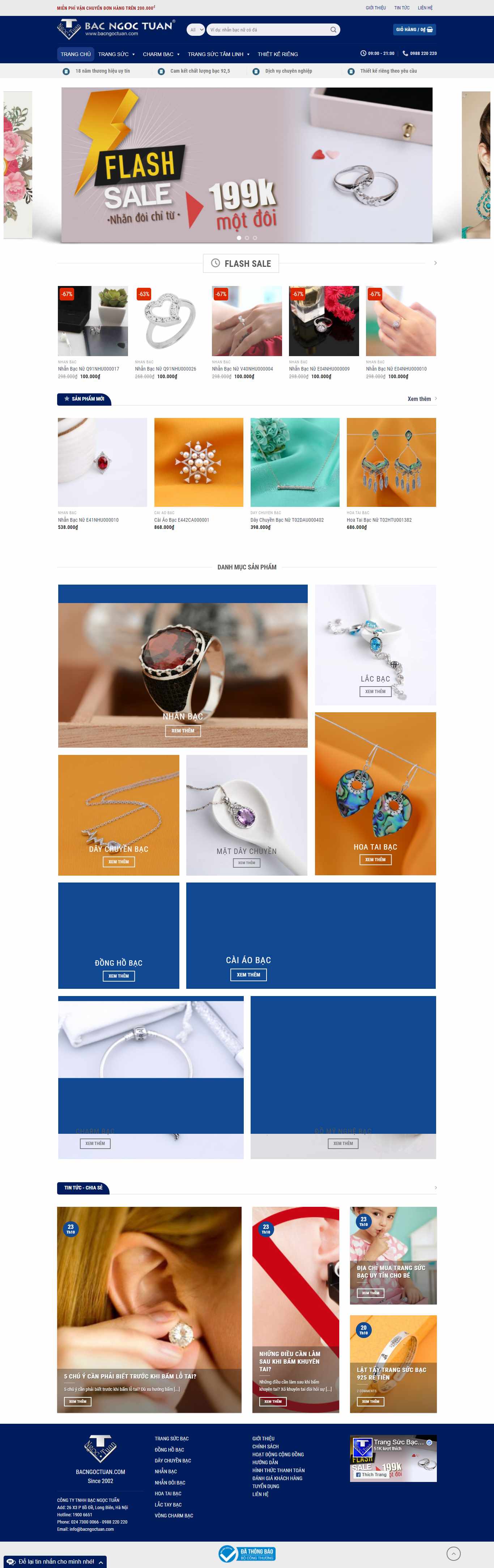 Thiết kế Website Web Đồ Trang Sức - bacngoctuancom