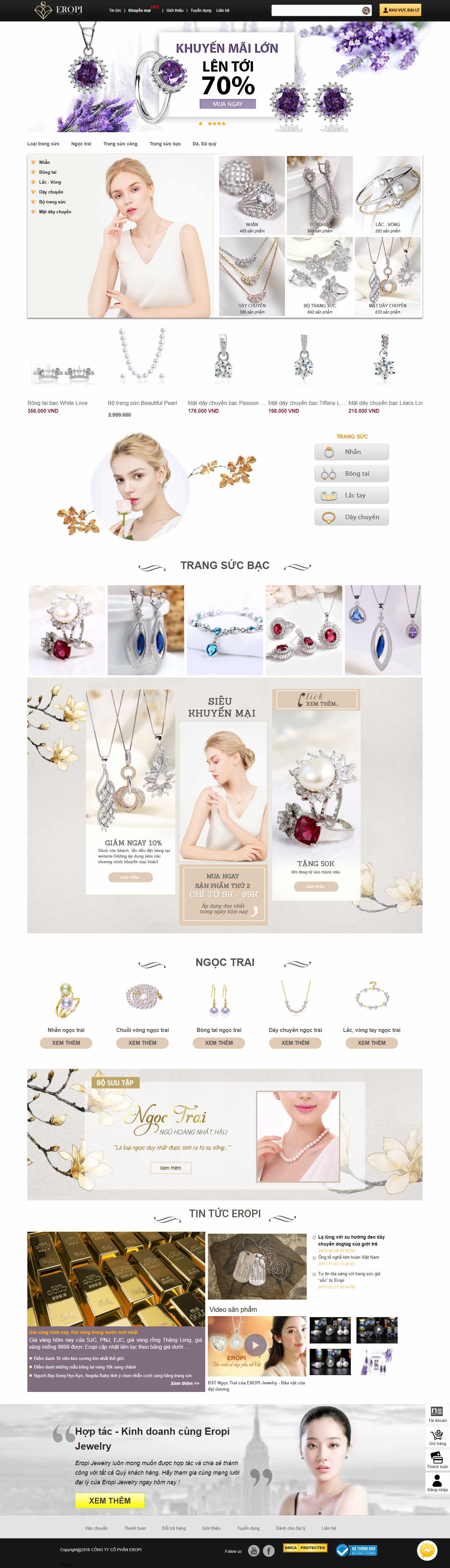 Thiết kế Website Web Đồ Trang Sức - eropicom