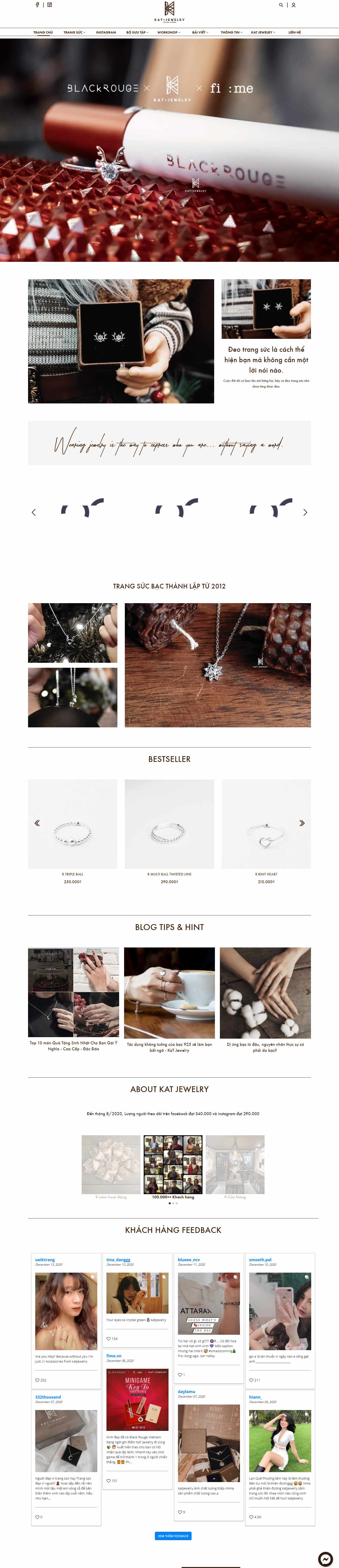 Thiết kế Website Web Đồ Trang Sức - katjewelryvn